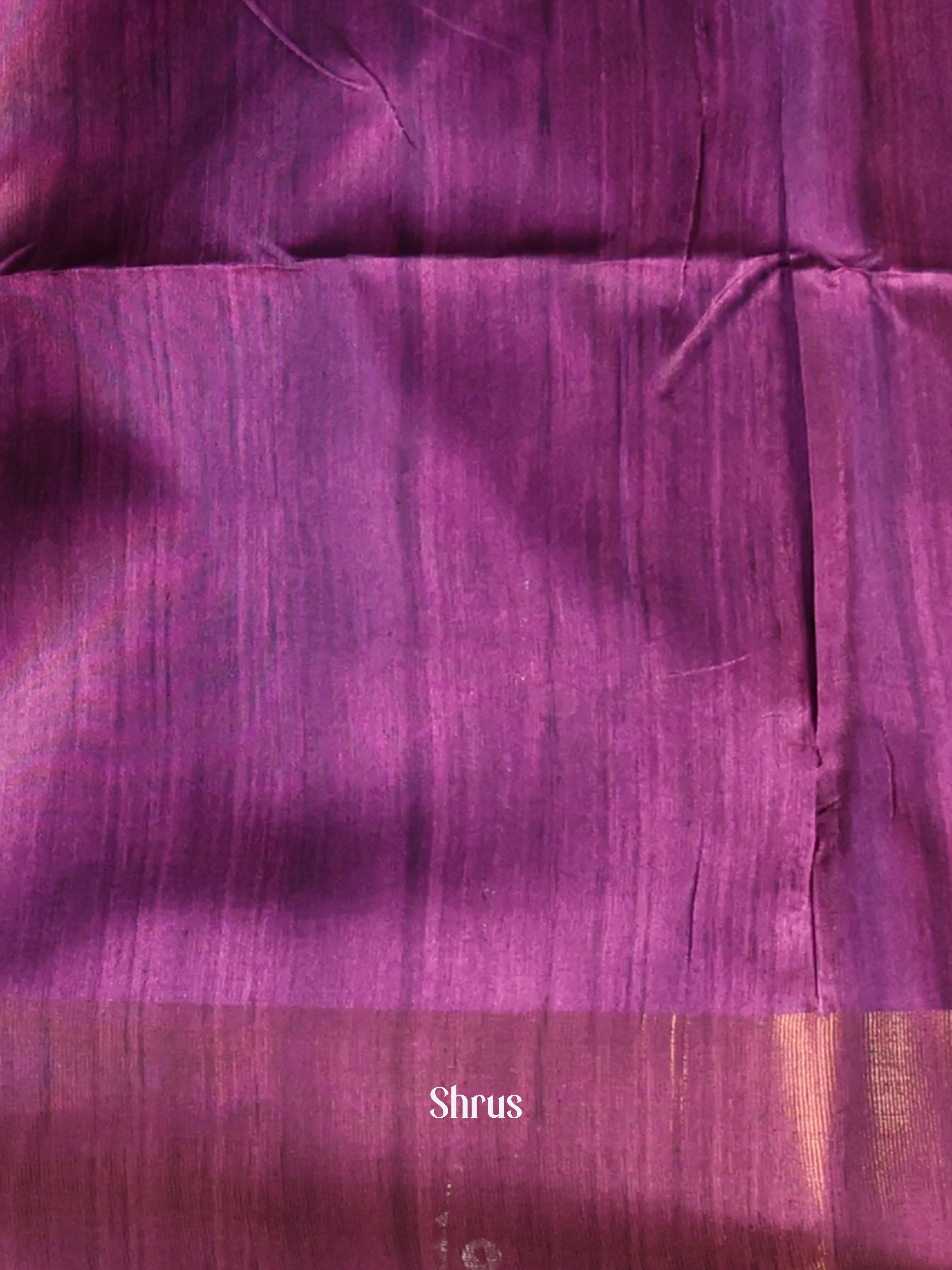 Black & Purple - Champa semitussar Saree - Shop on Shrus.com