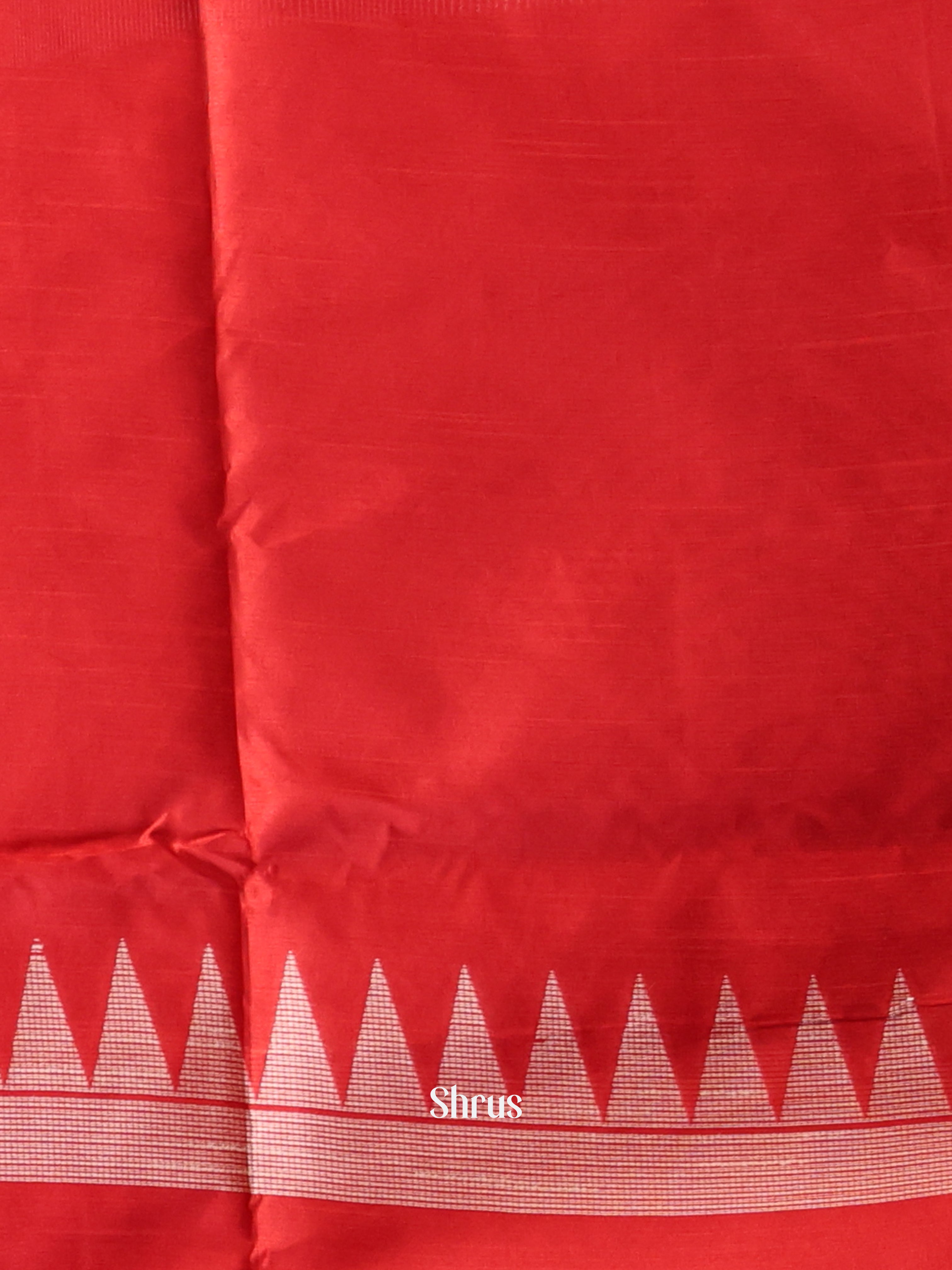 Red - Champa semitussar Saree - Shop on Shrus.com