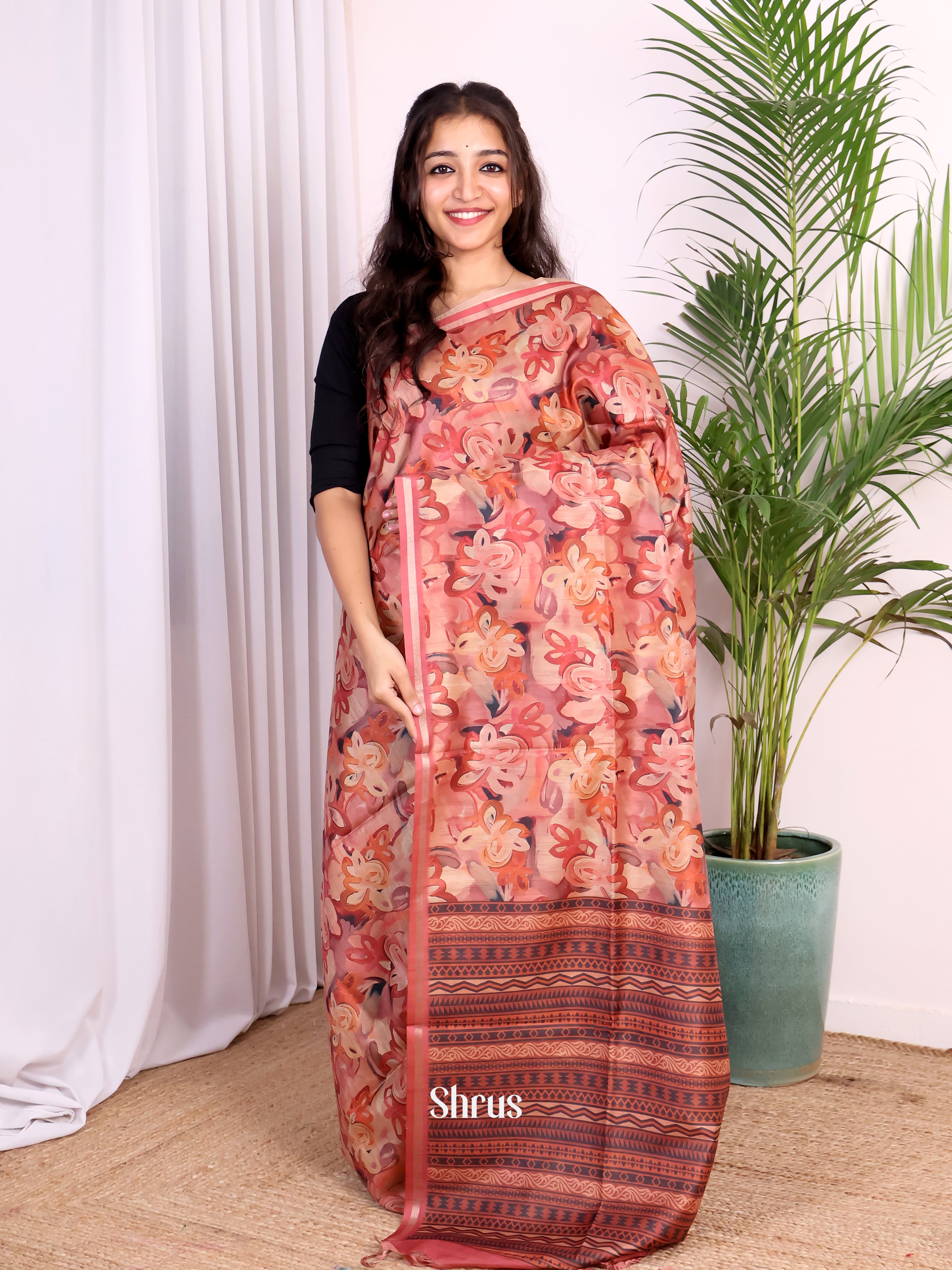 Onion Peel - Champa semitussar Saree - Shop on Shrus.com