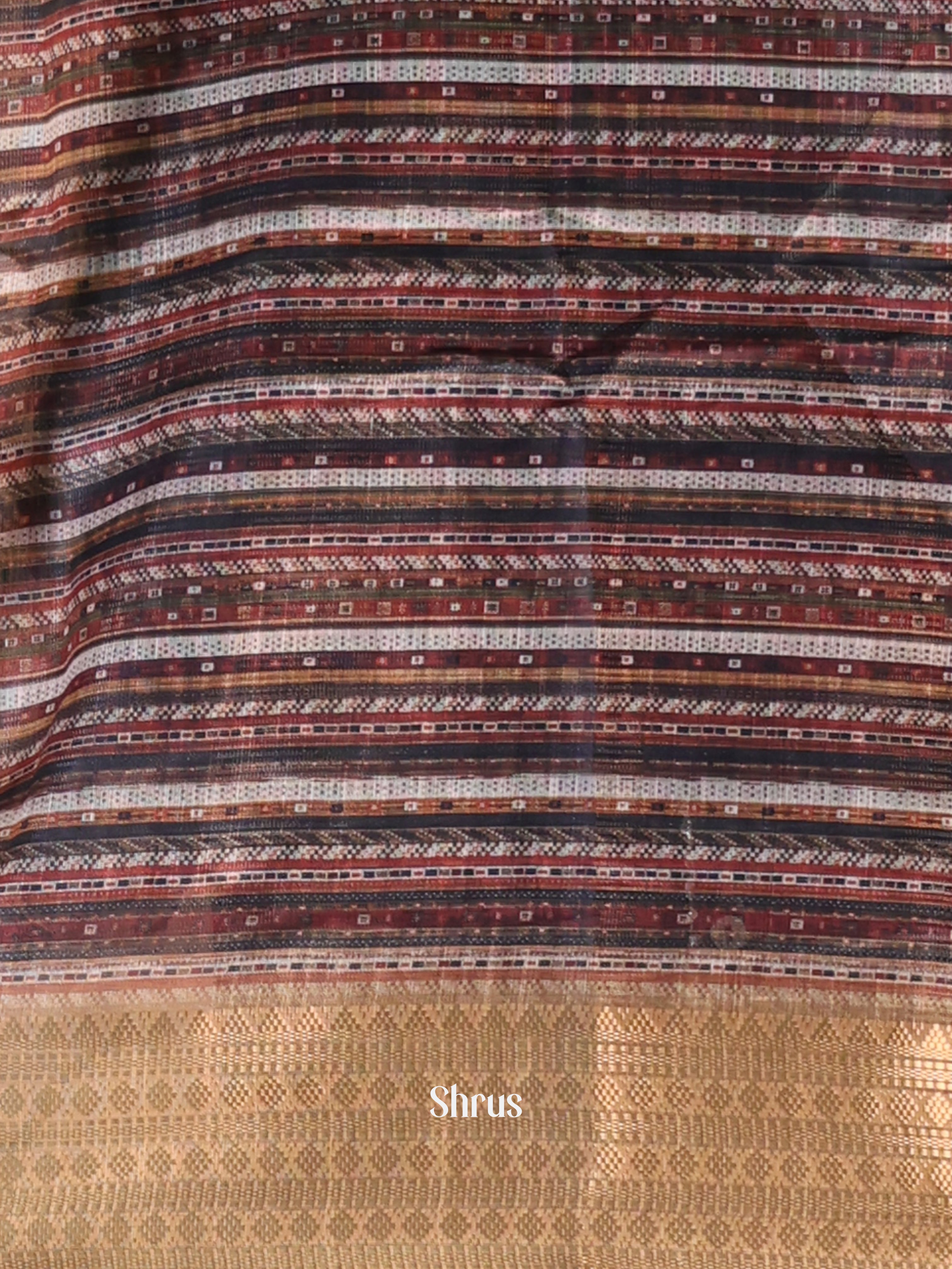 Lite Brown- Champa semitussar Saree - Shop on Shrus.com