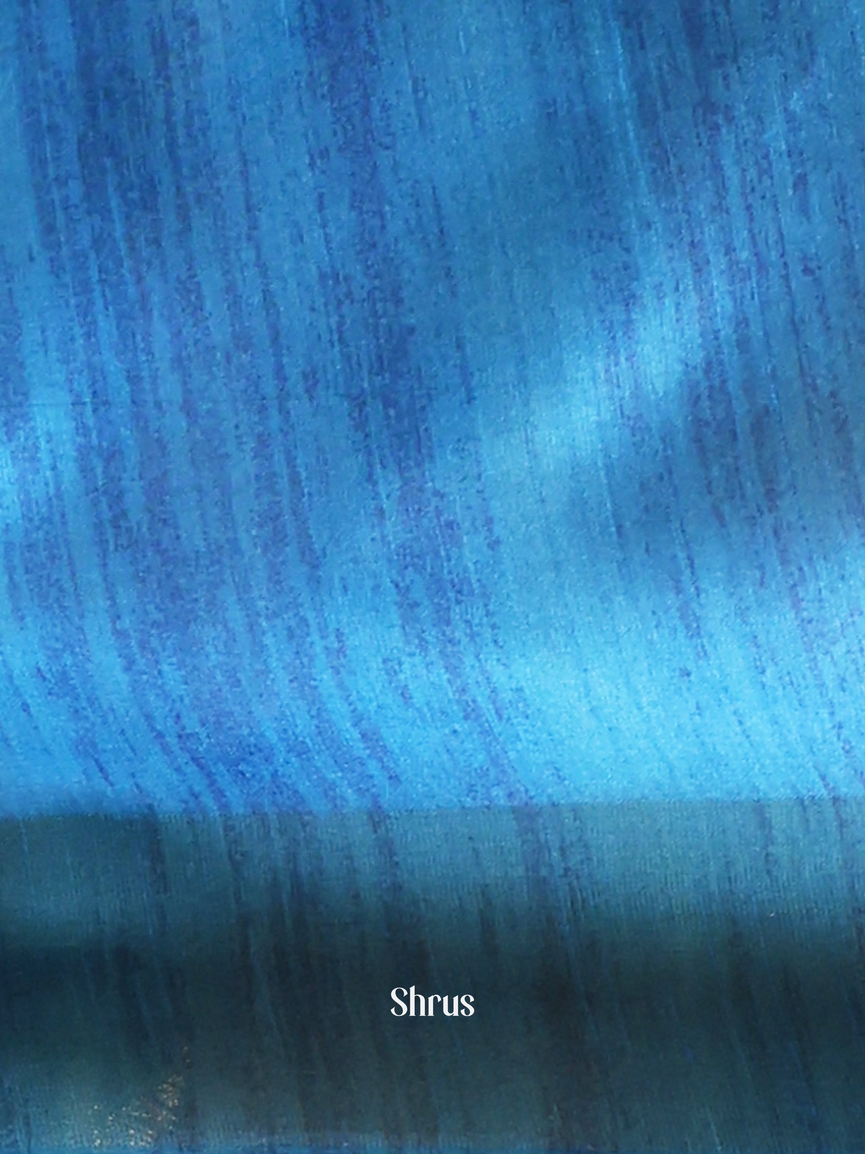 Cream & Blue- Champa semitussar Saree - Shop on Shrus.com