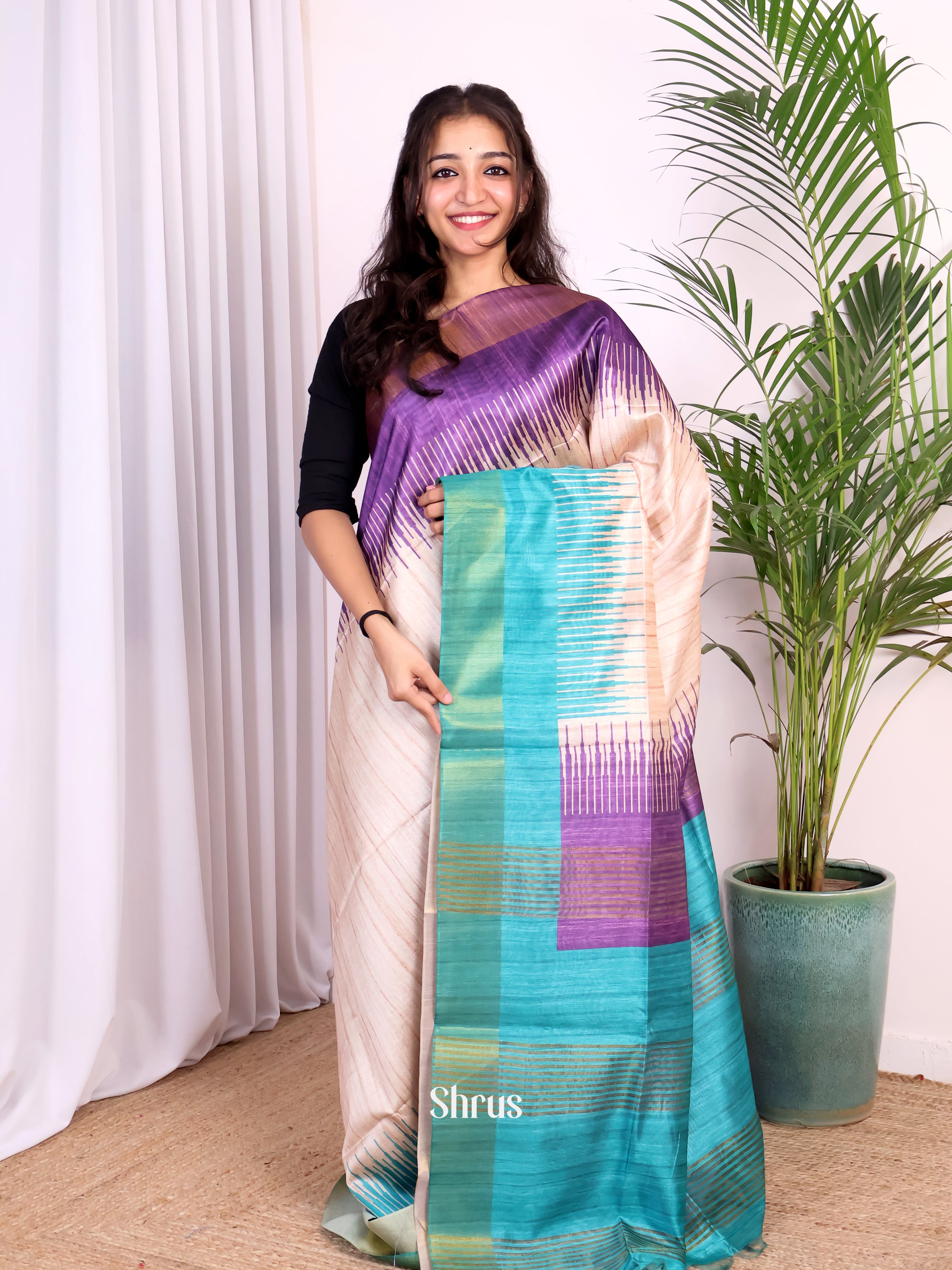 CJS25459 - Champa semitussar Saree - Shop on Shrus.com