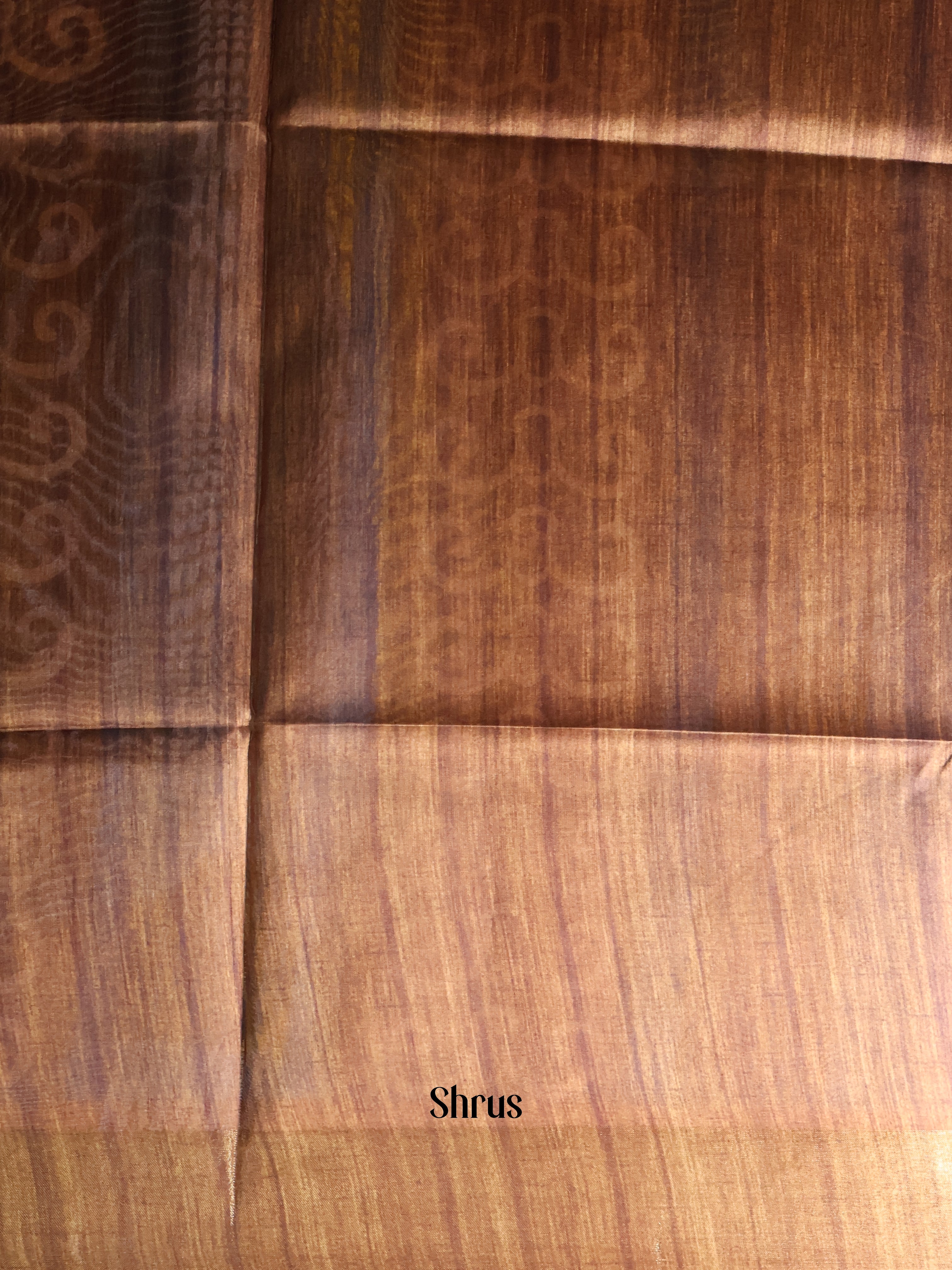 Cream & Brown - Champa semitussar Saree - Shop on Shrus.com