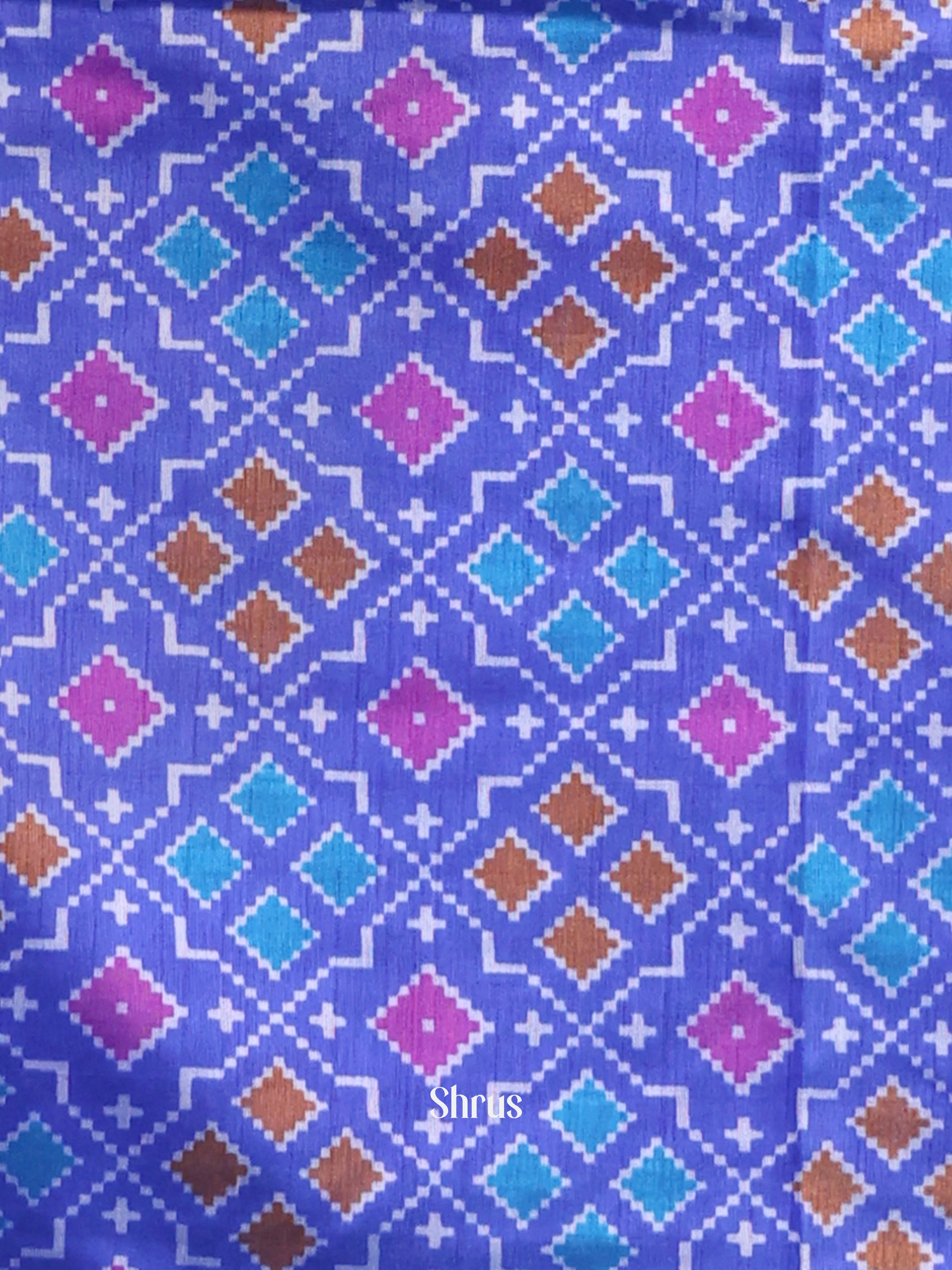 Blue & Purple -semi patola salwar - Shop on Shrus.com