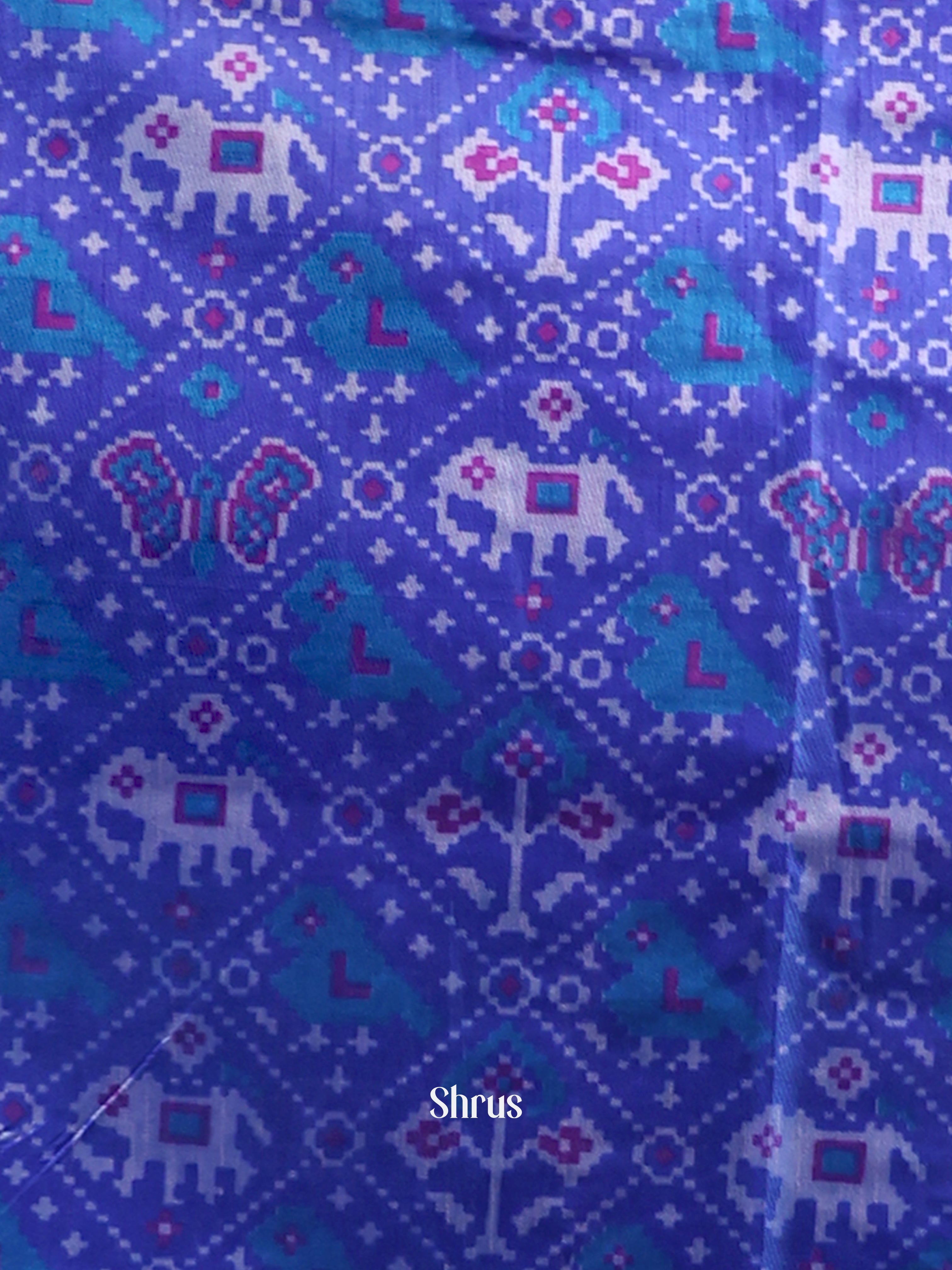 Blue & Purple -semi patola salwar - Shop on Shrus.com