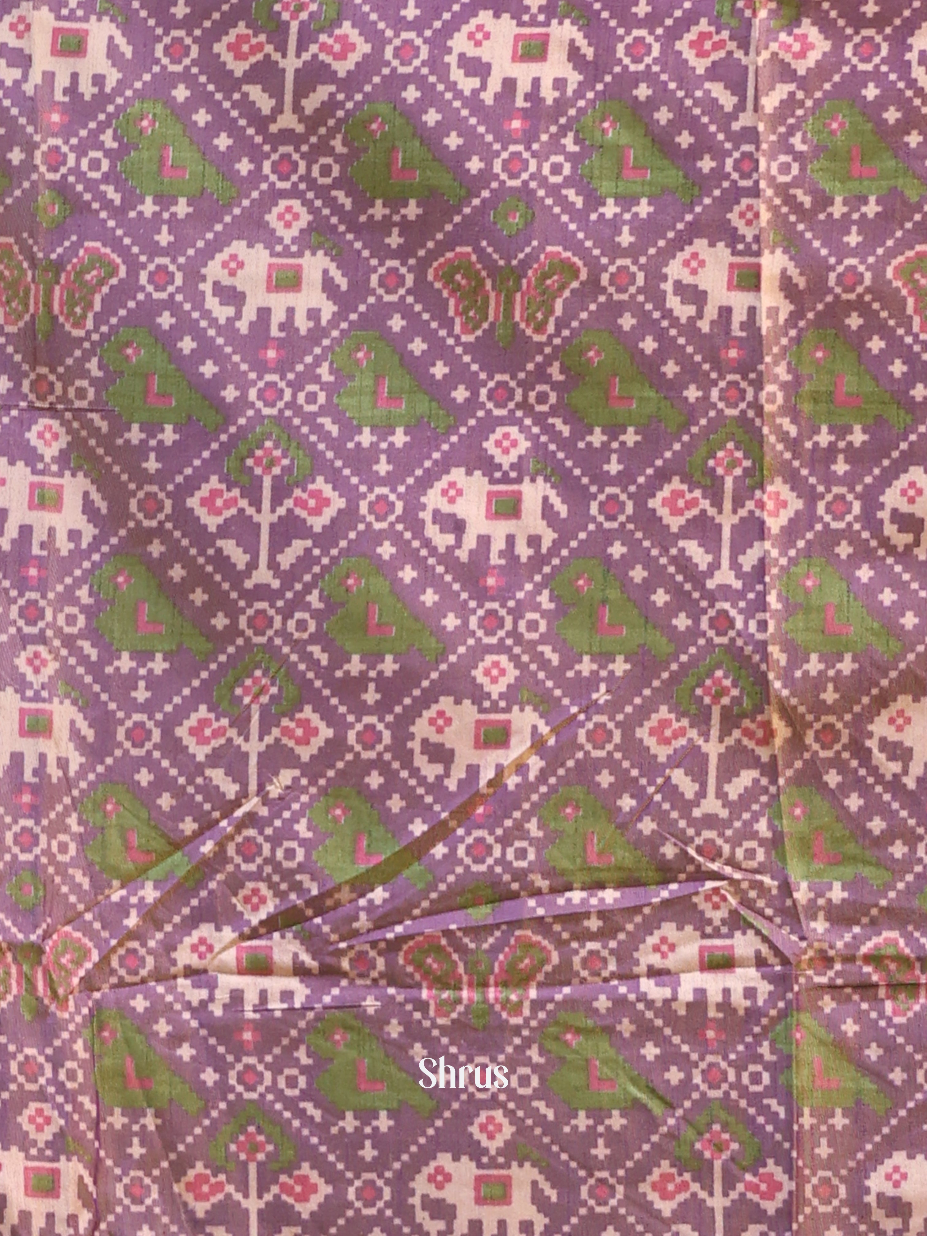 Purple & Pink-semi patola salwar - Shop on Shrus.com