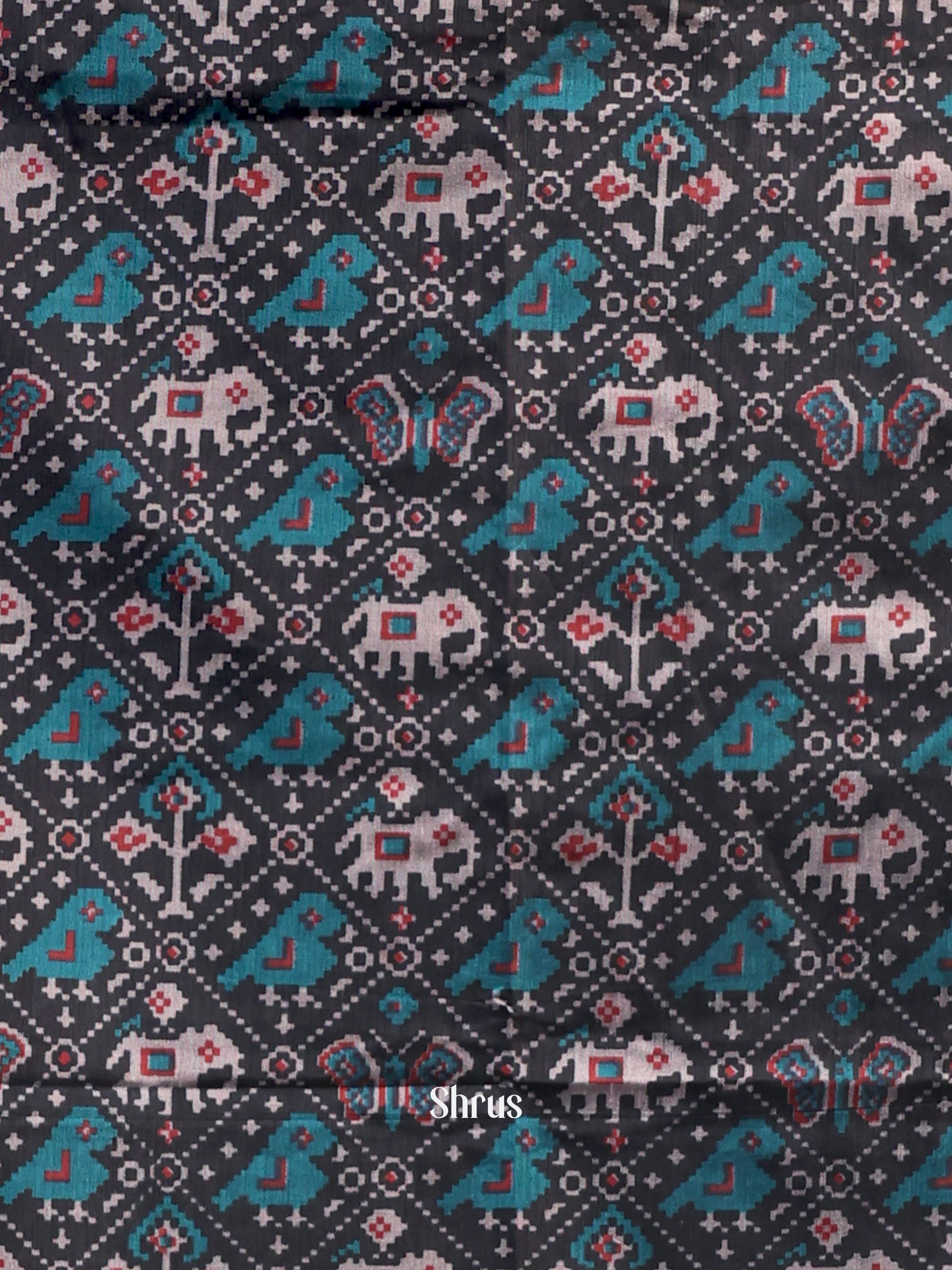 Black & Maroon-semi patola salwar - Shop on Shrus.com