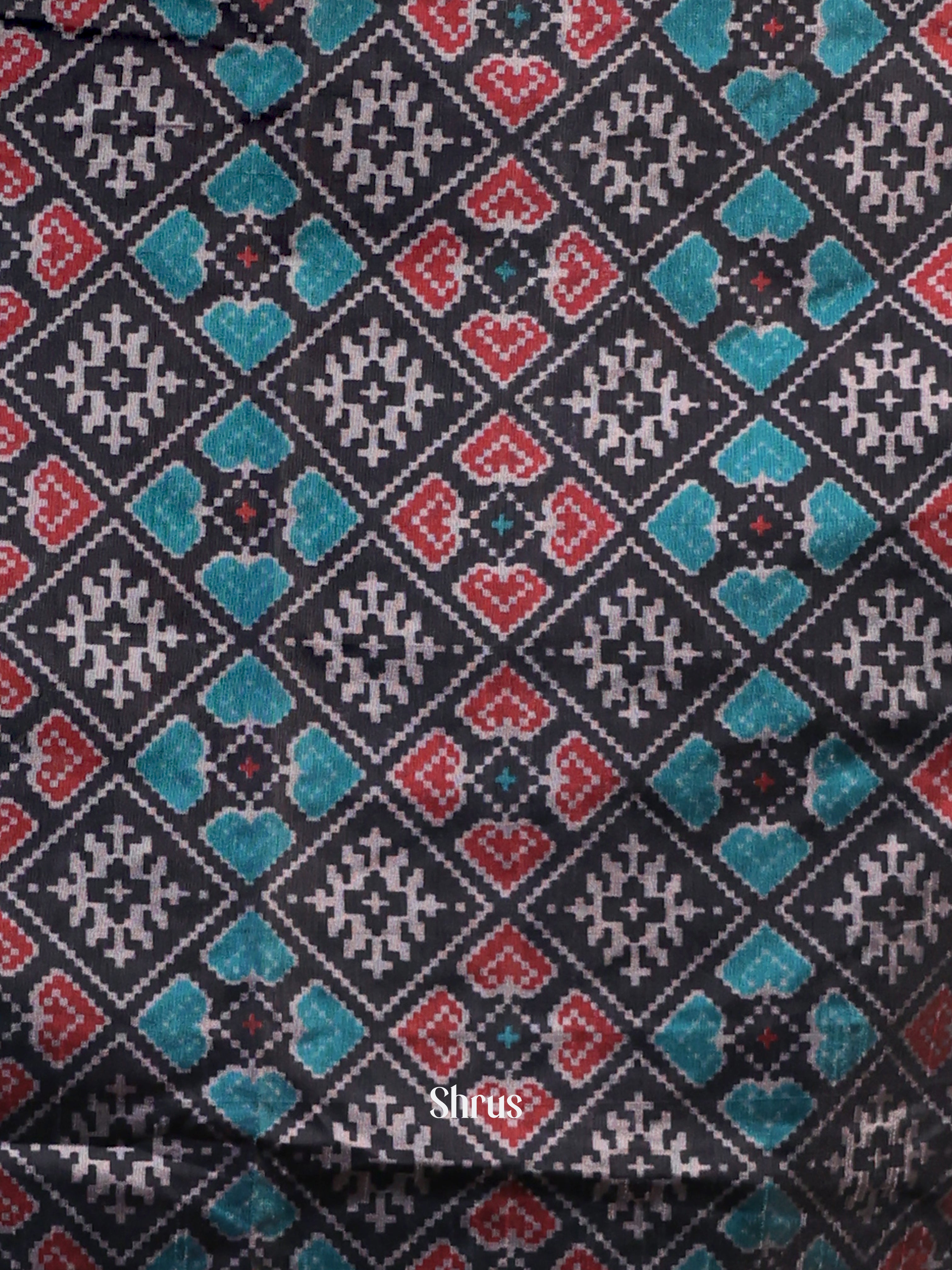 Black & Maroon-semi patola salwar - Shop on Shrus.com