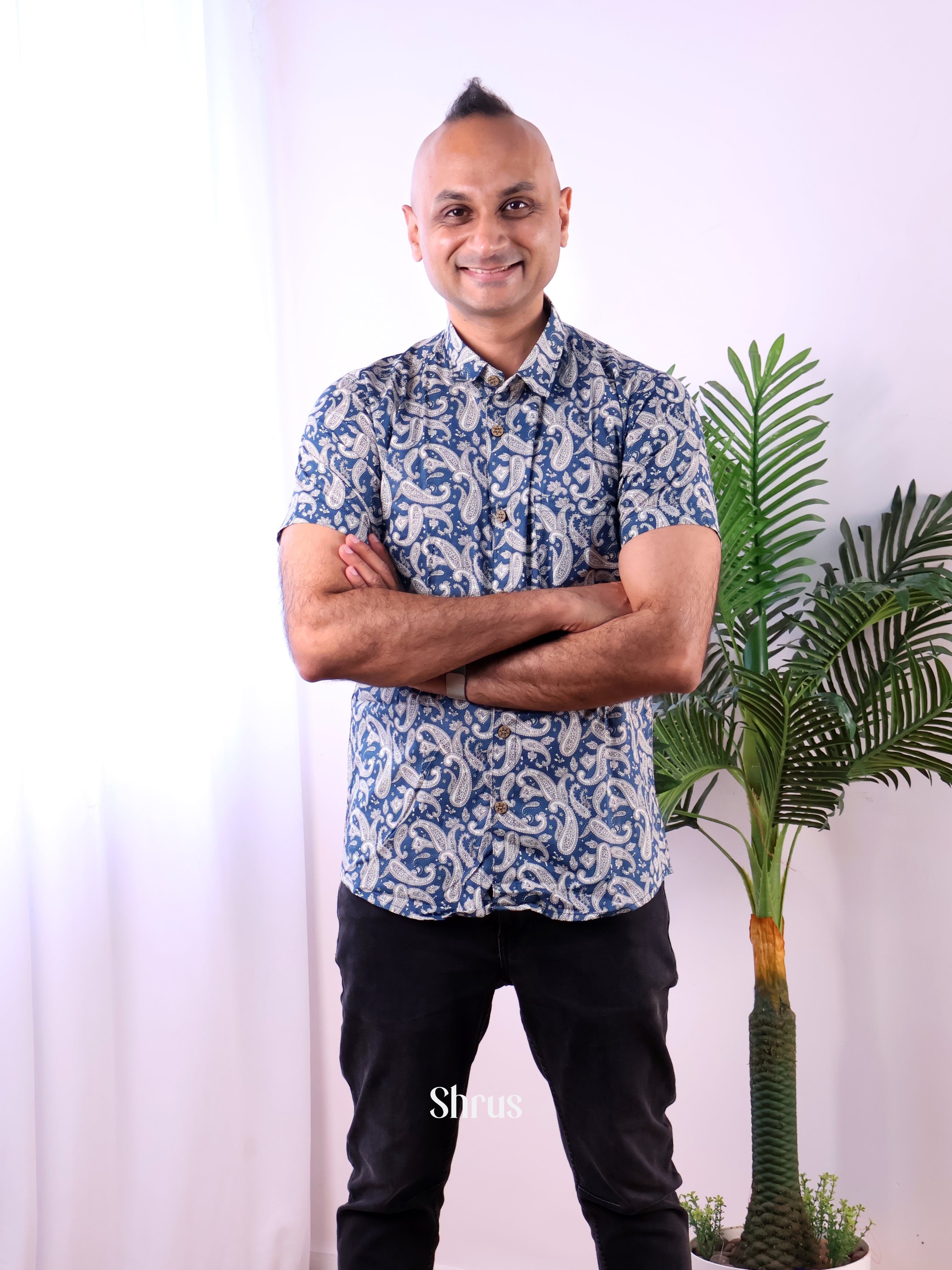 Blue - Readymade Mens Shirt - Shop on Shrus.com