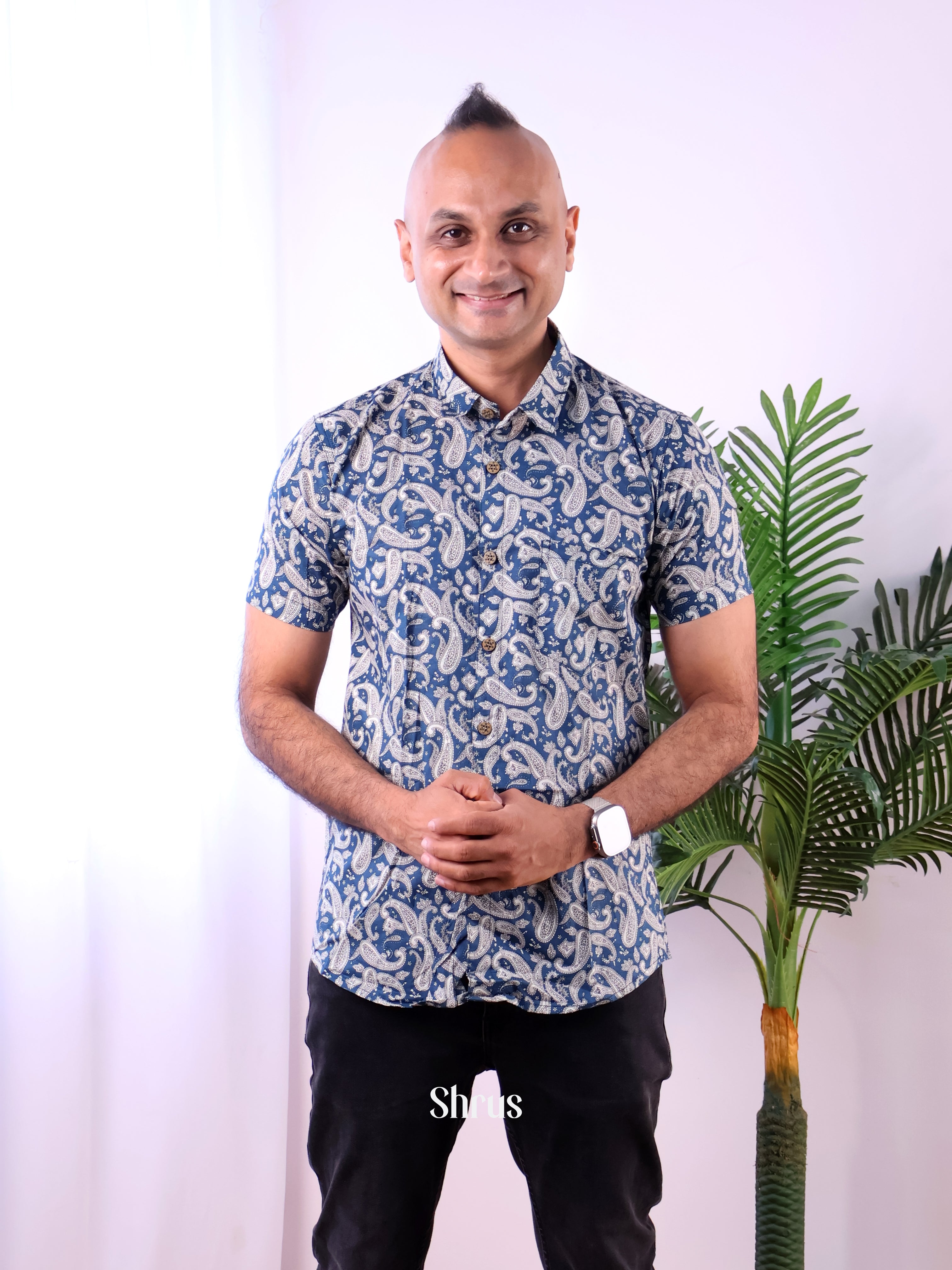 Blue - Readymade Mens Shirt - Shop on Shrus.com