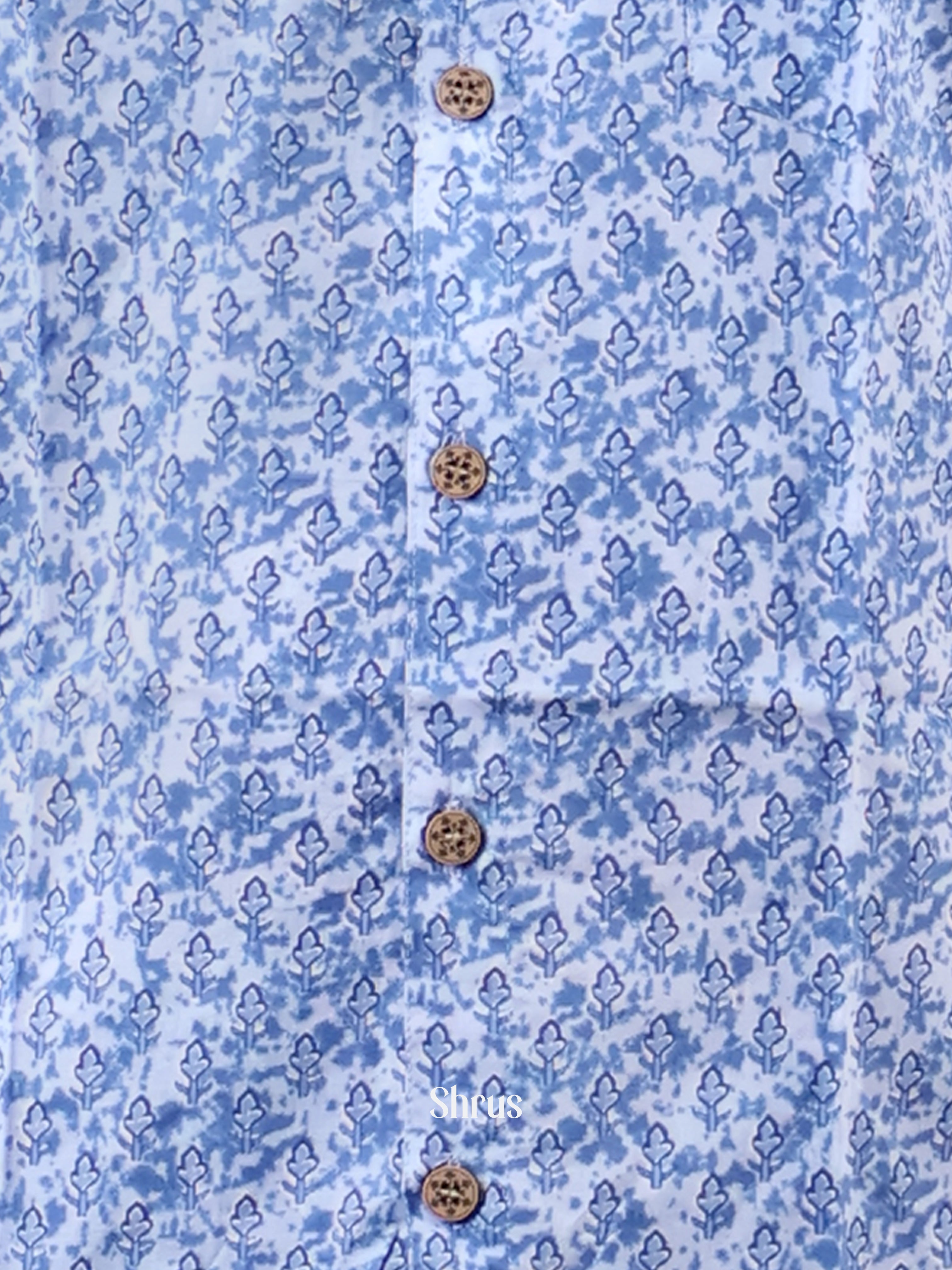 Blue - Readymade Mens Kurta - Shop on Shrus.com