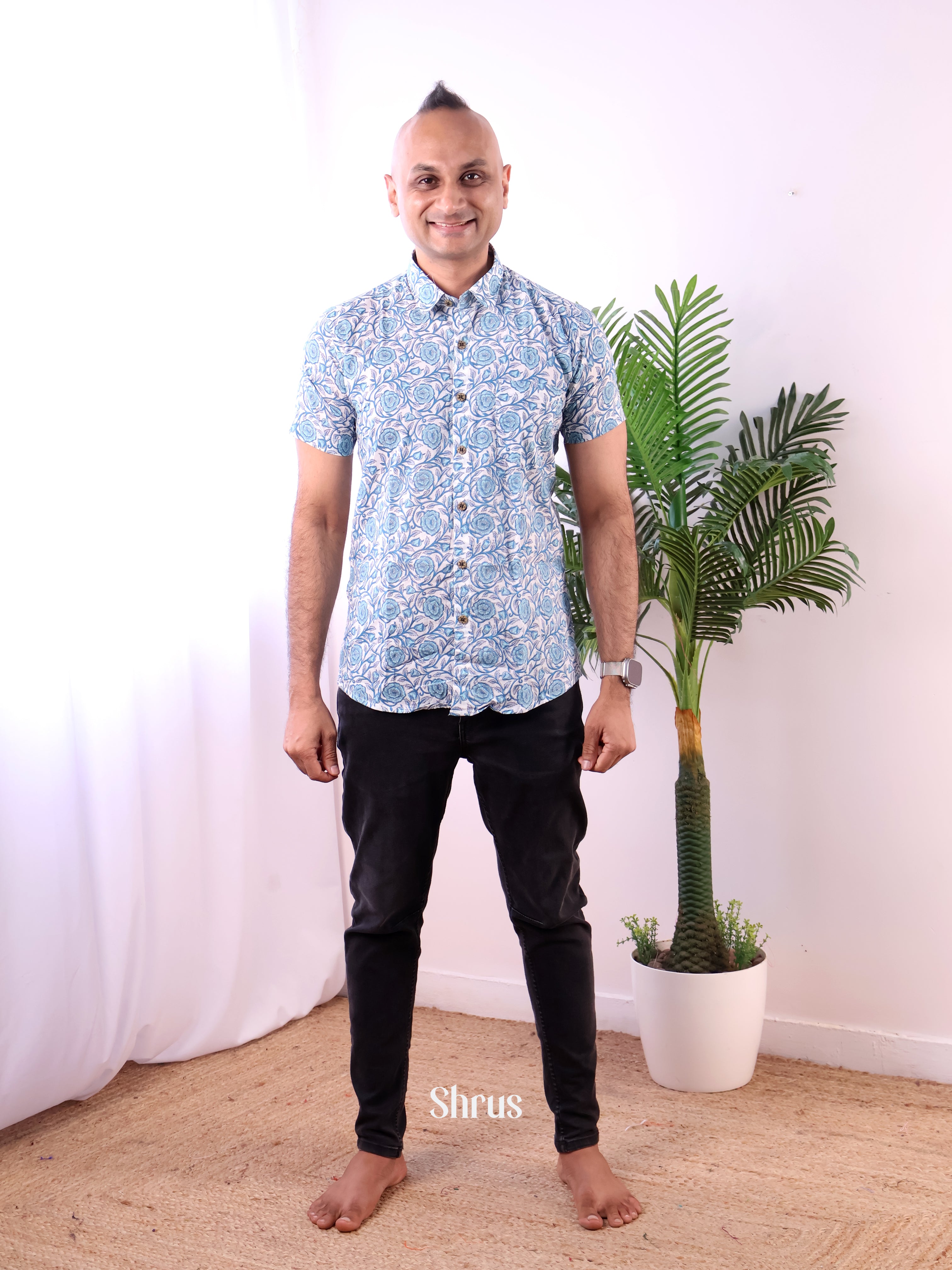 Blue - Readymade Mens Shirt - Shop on Shrus.com