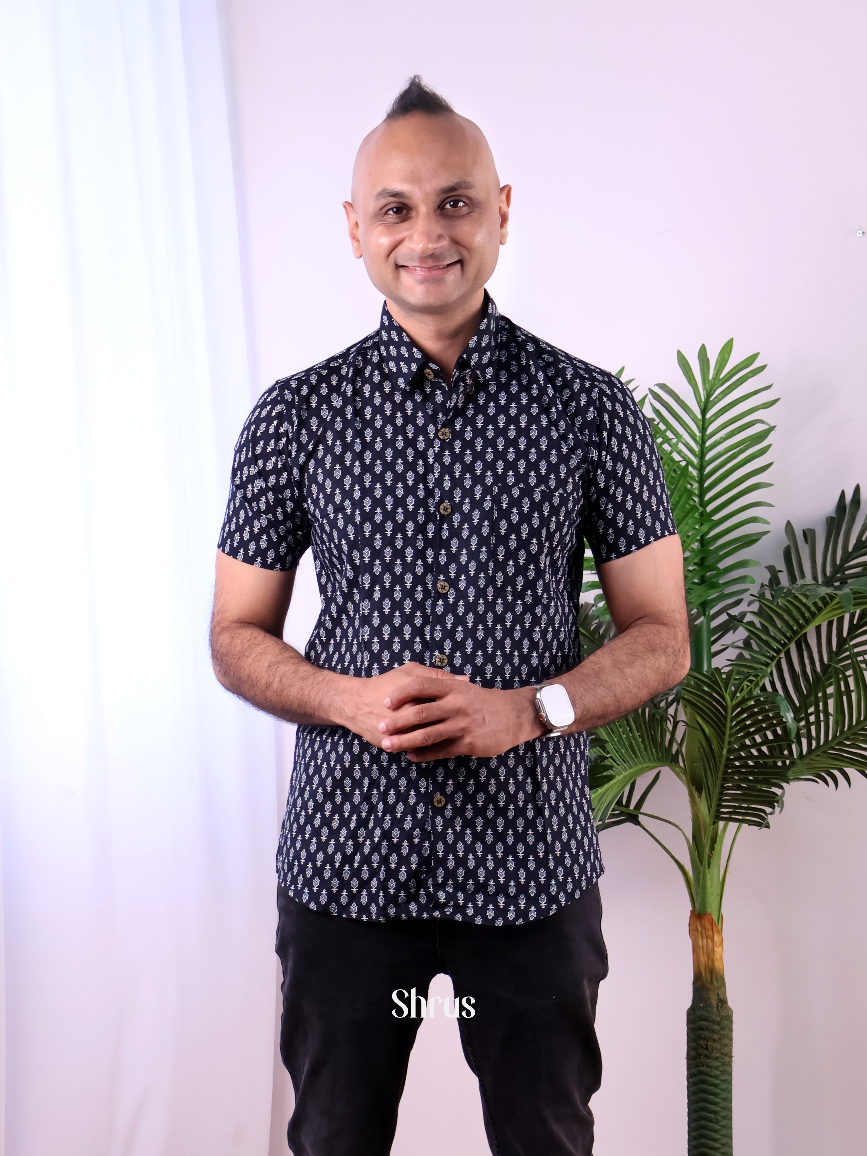 Navy Blue - Readymade Mens Shirt - Shop on Shrus.com