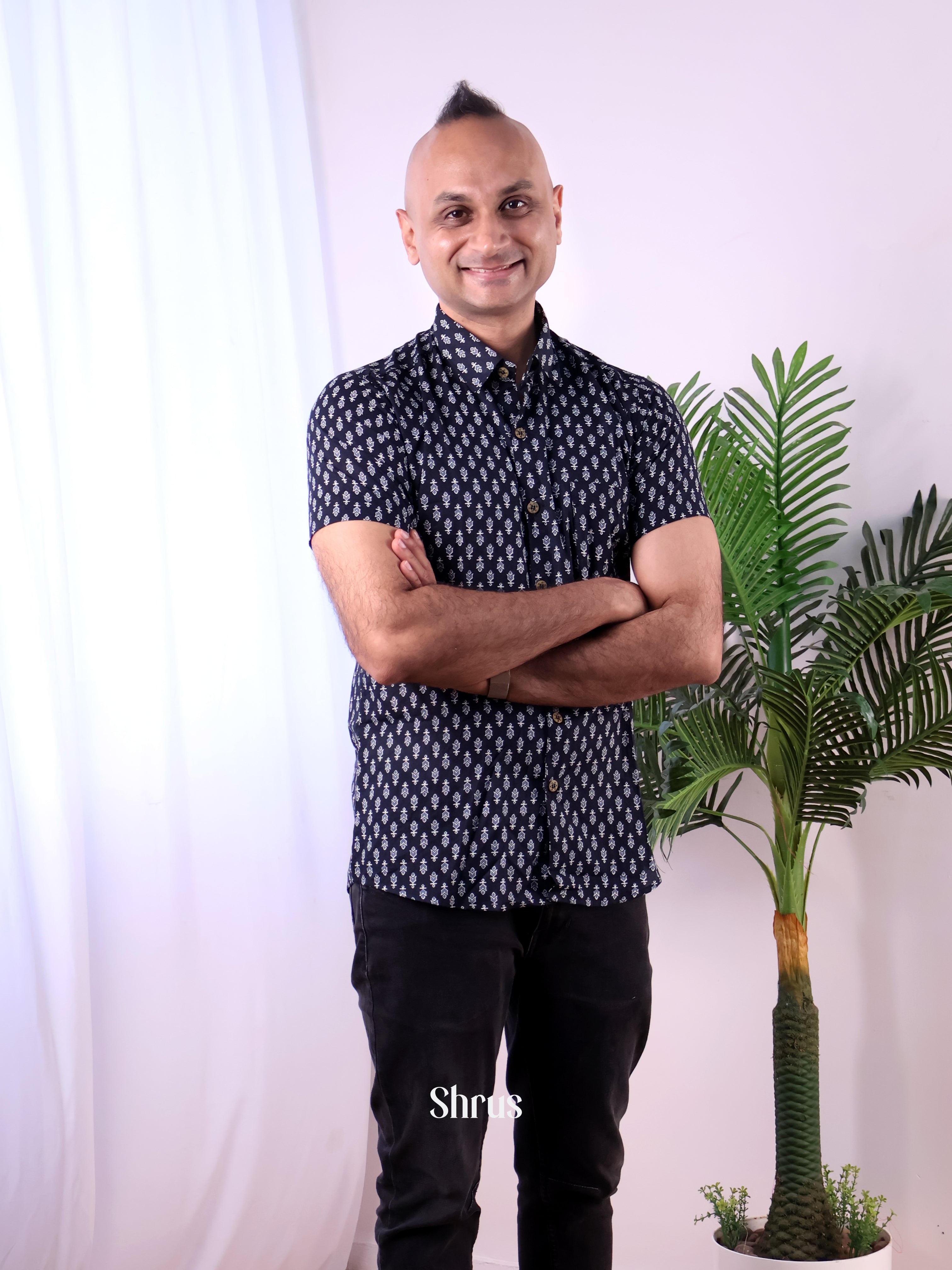 Navy Blue - Readymade Mens Shirt - Shop on Shrus.com