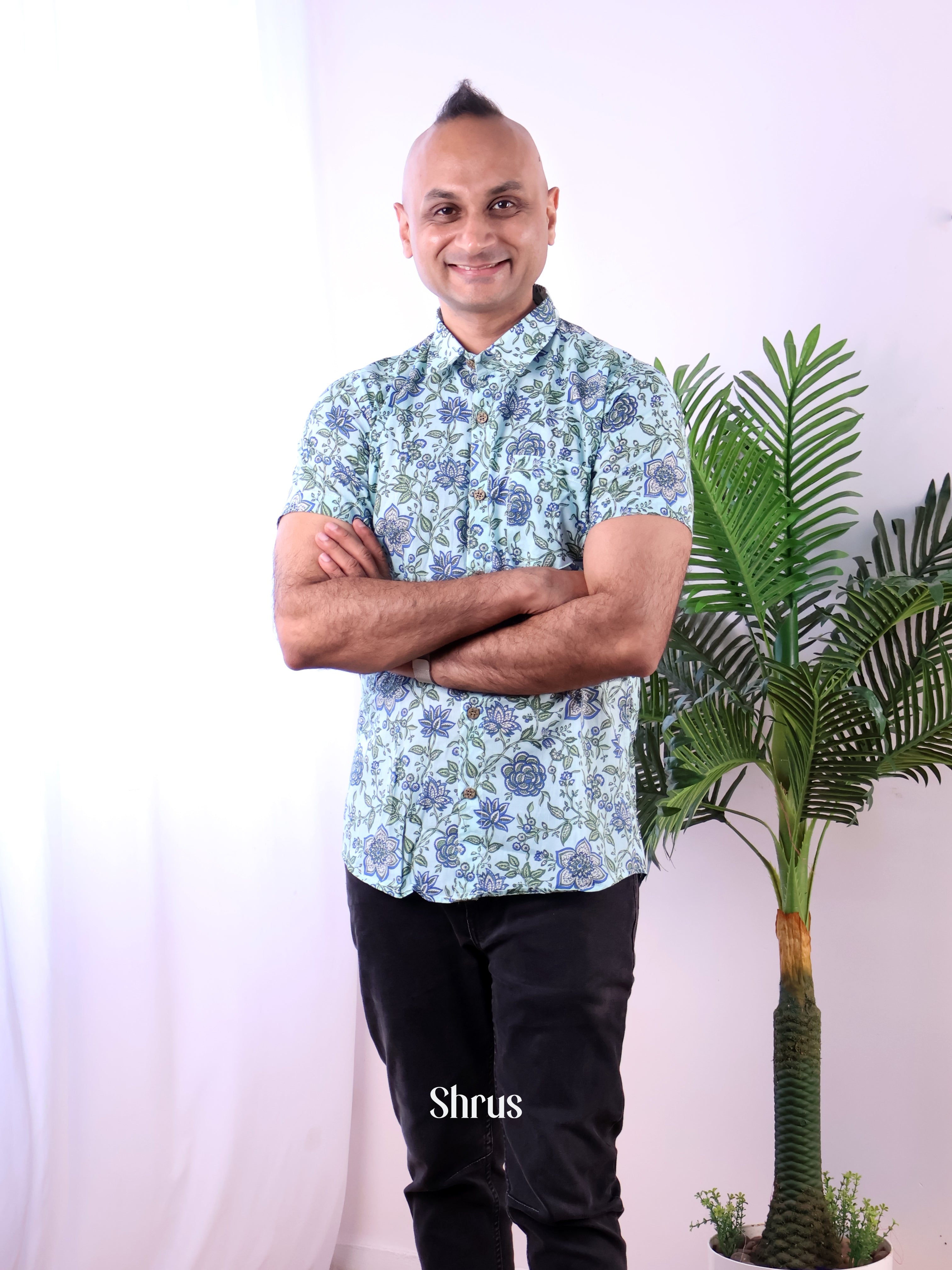 Blue - Readymade Mens Shirt - Shop on Shrus.com