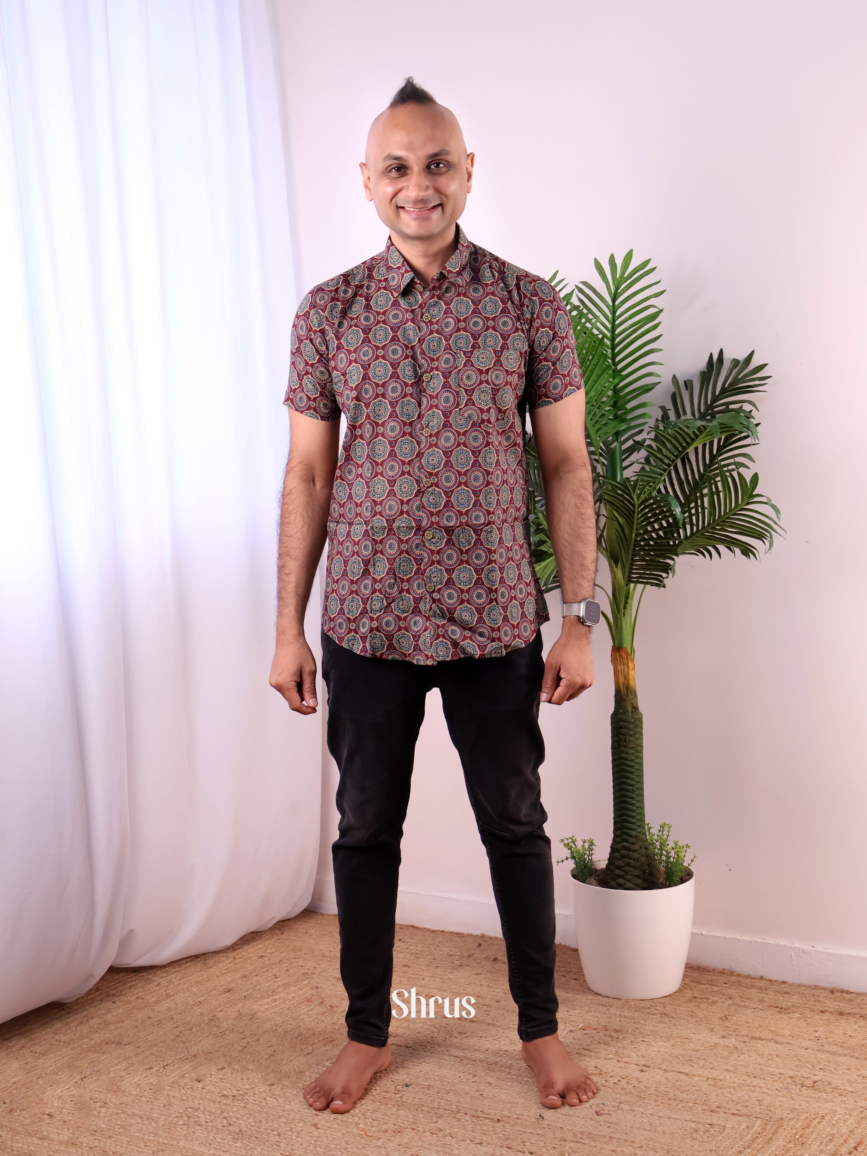 Brown - Readymade Mens Shirt - Shop on Shrus.com