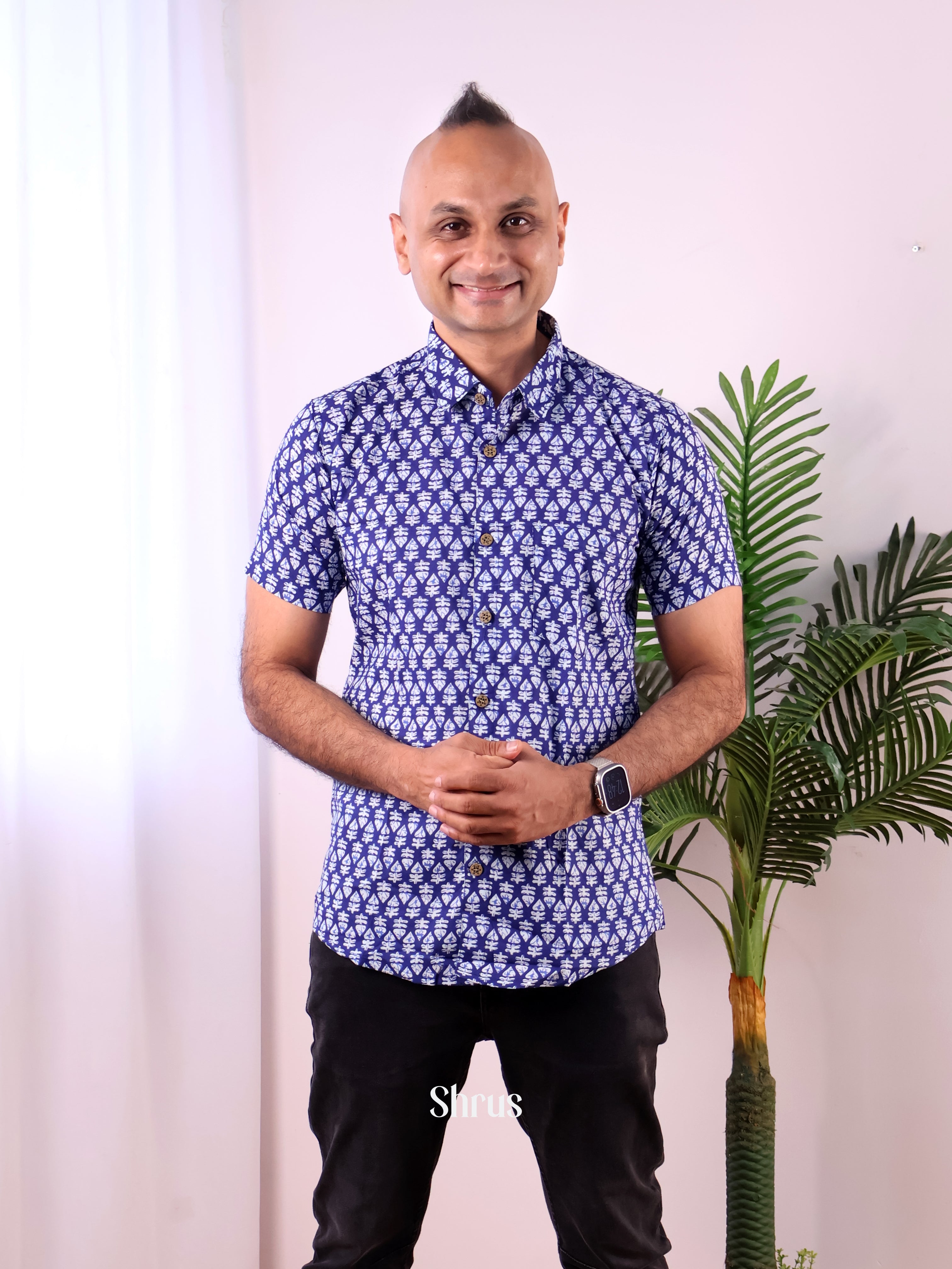 Blue - Readymade Mens Shirt - Shop on Shrus.com