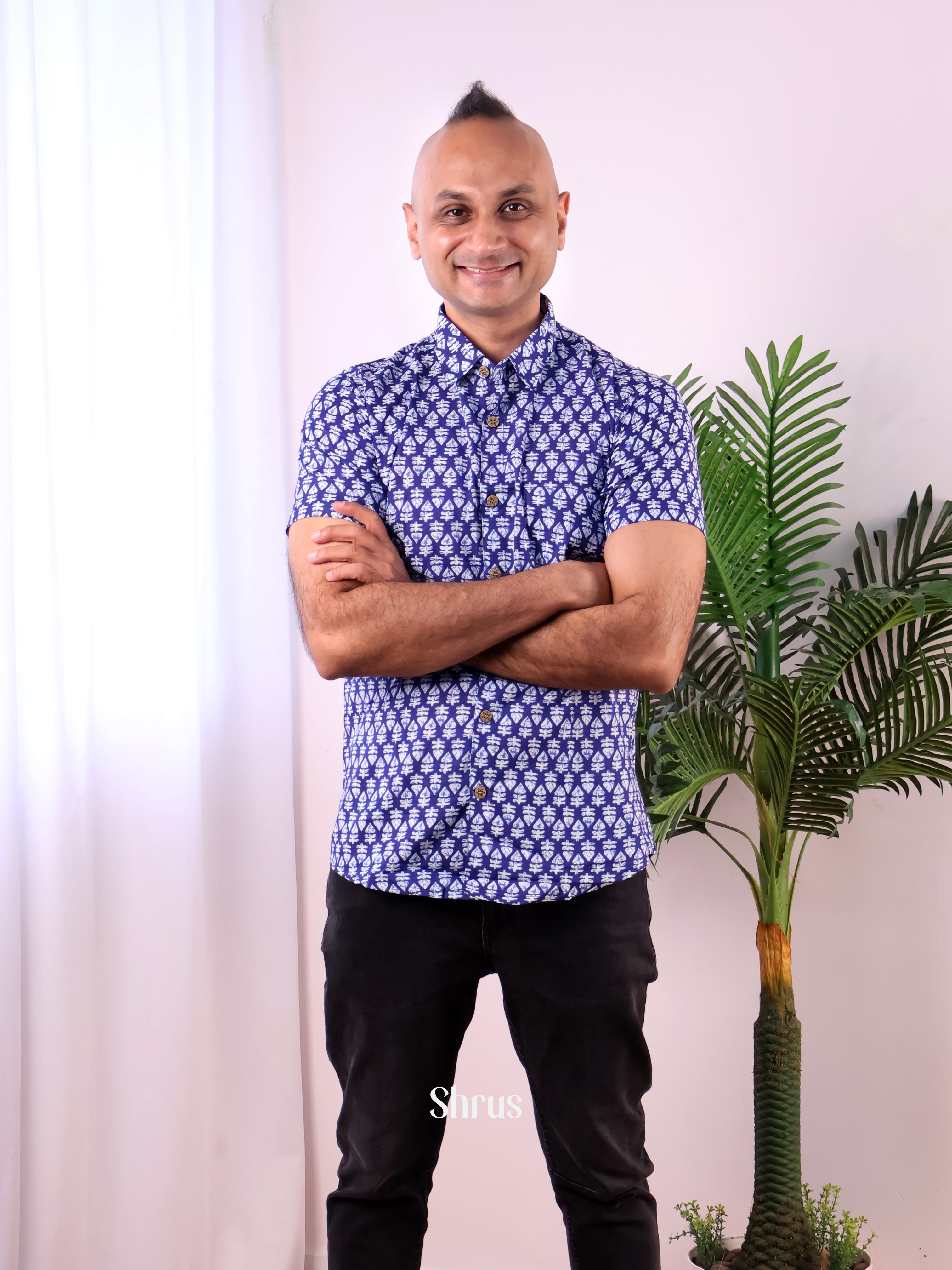 Blue - Readymade Mens Shirt - Shop on Shrus.com