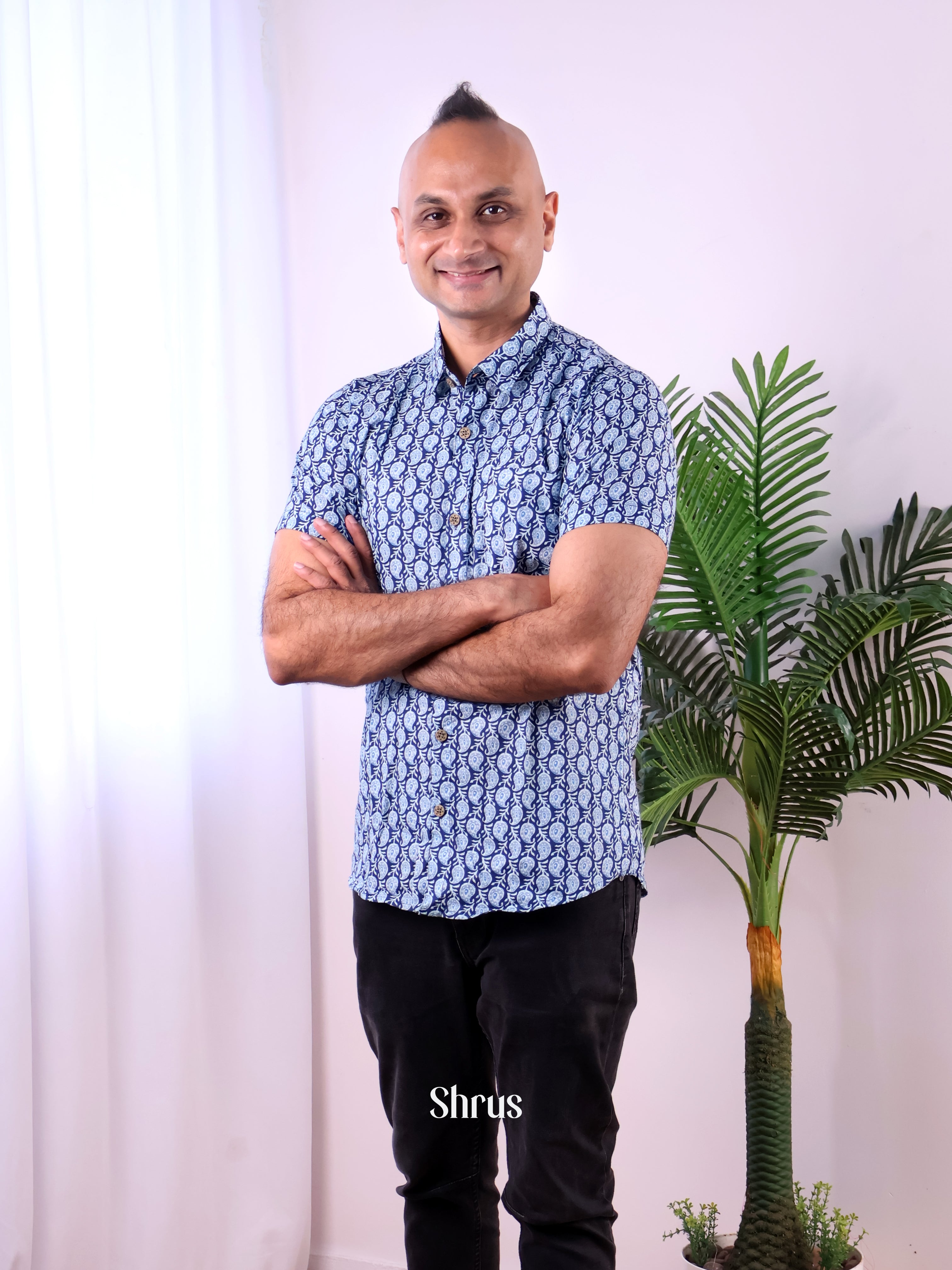 Blue - Readymade Mens Shirt - Shop on Shrus.com