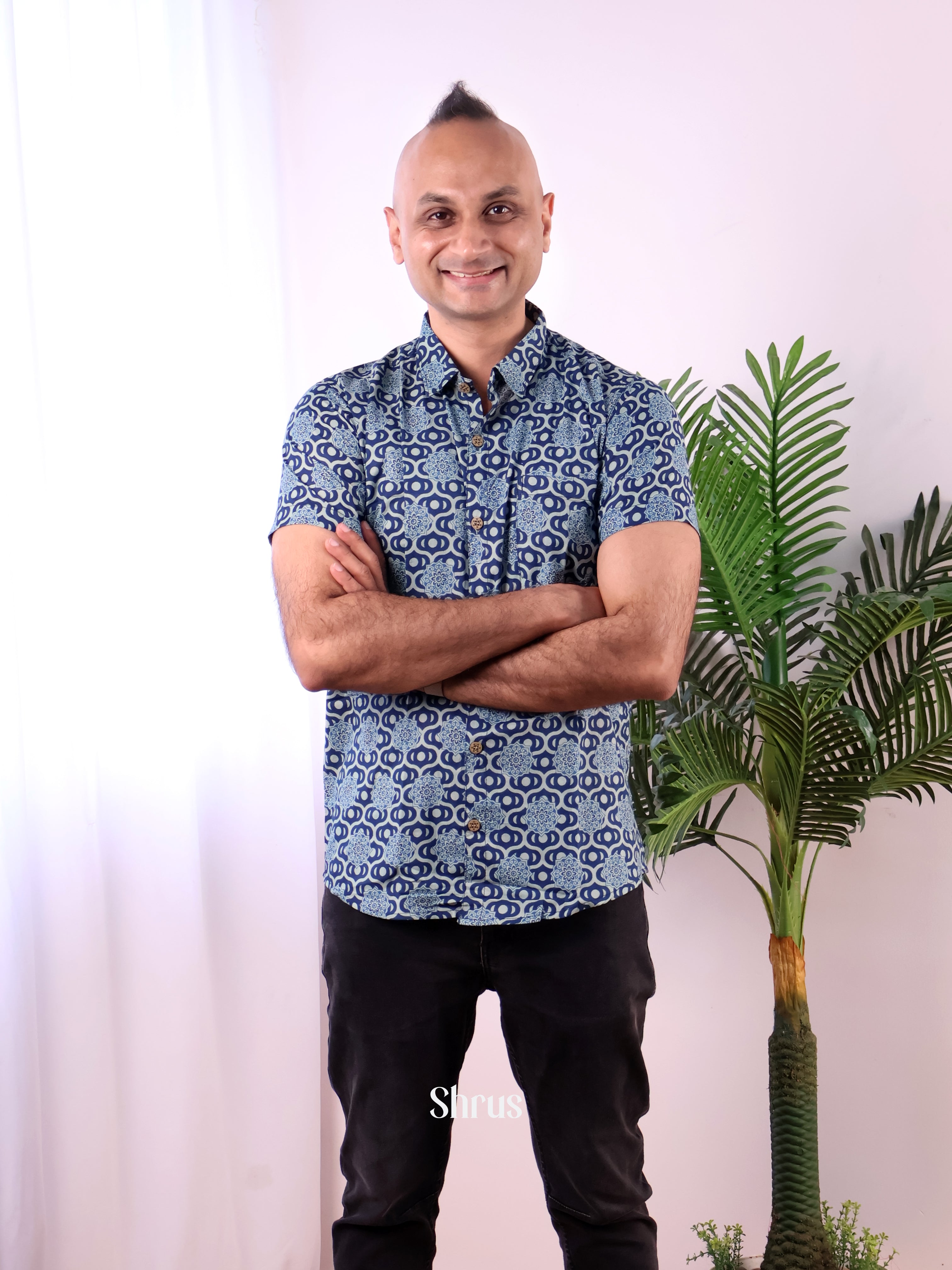 Blue - Readymade Mens Shirt - Shop on Shrus.com