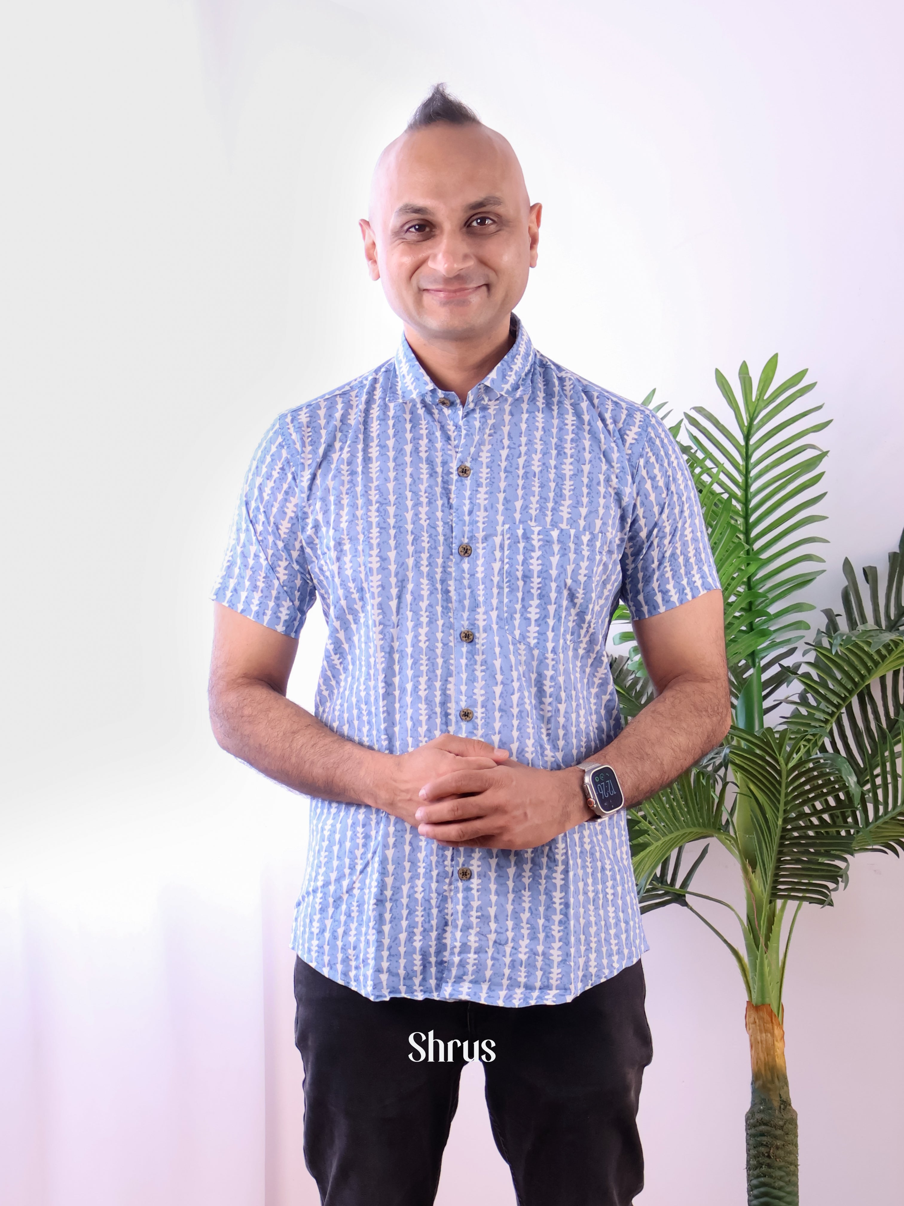 Blue - Readymade Mens Shirt - Shop on Shrus.com