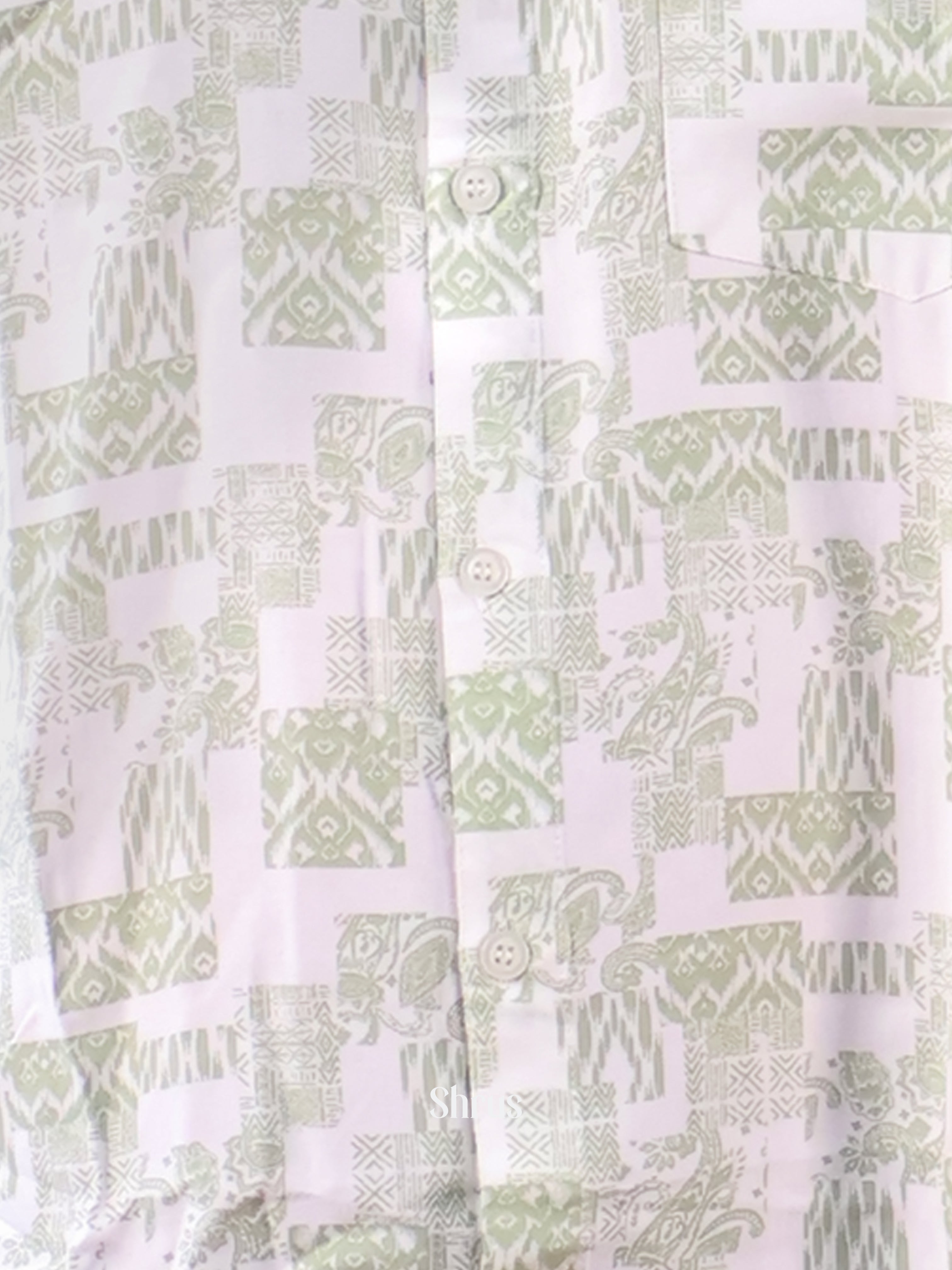 White & Green - Readymade Mens Shirt - Shop on Shrus.com