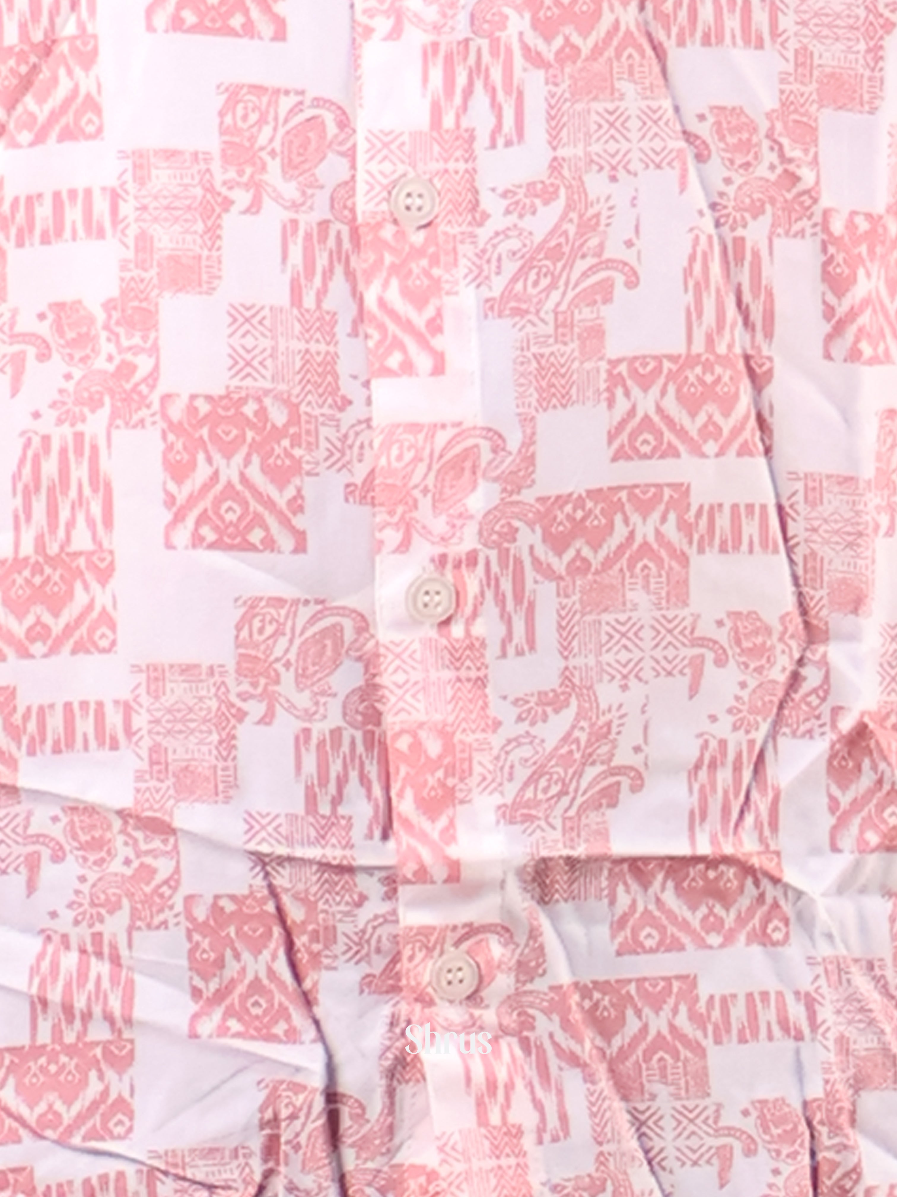 White & Pink - Readymade Mens Shirt - Shop on Shrus.com