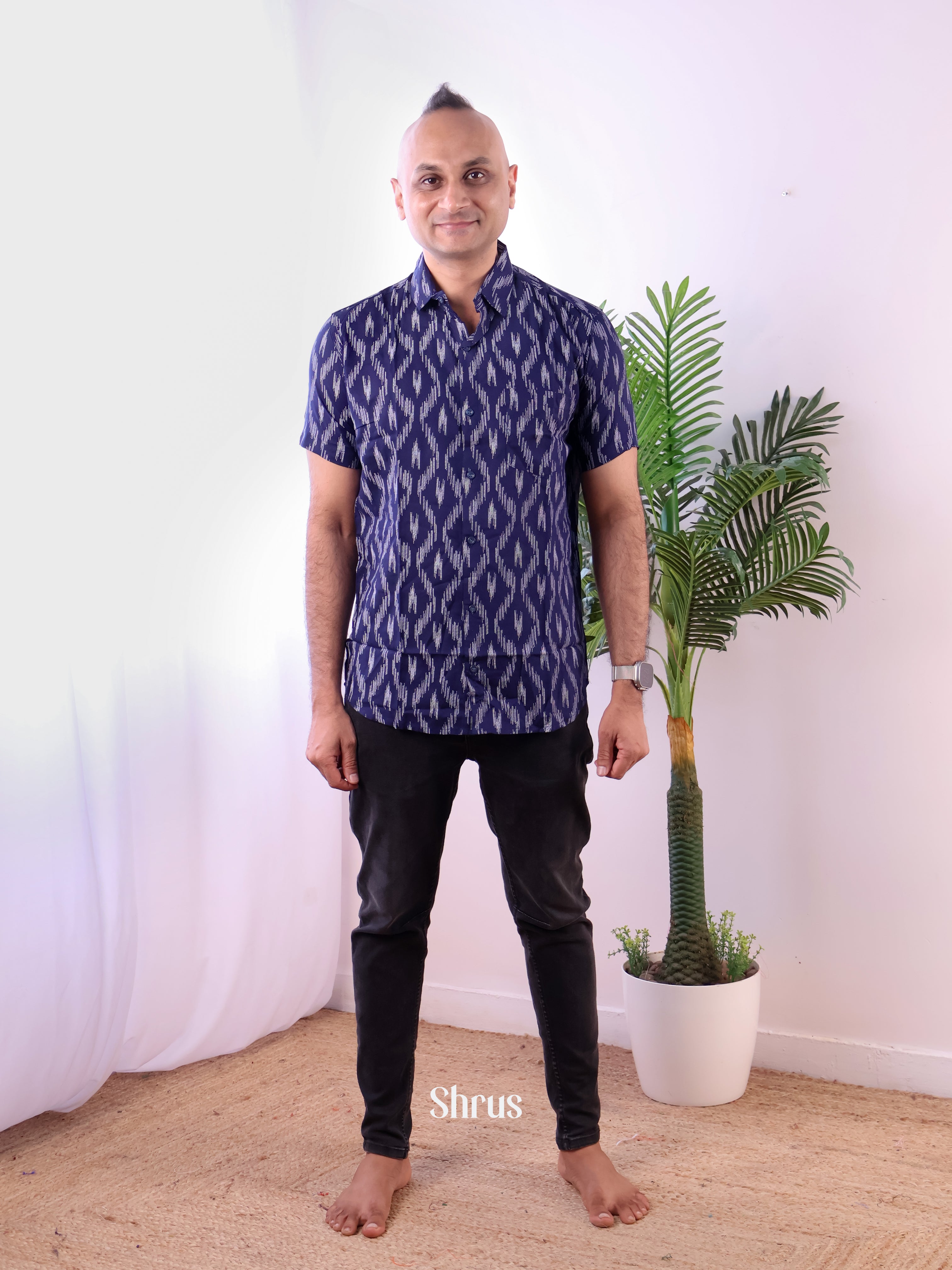 Blue - Readymade Mens Shirt - Shop on Shrus.com