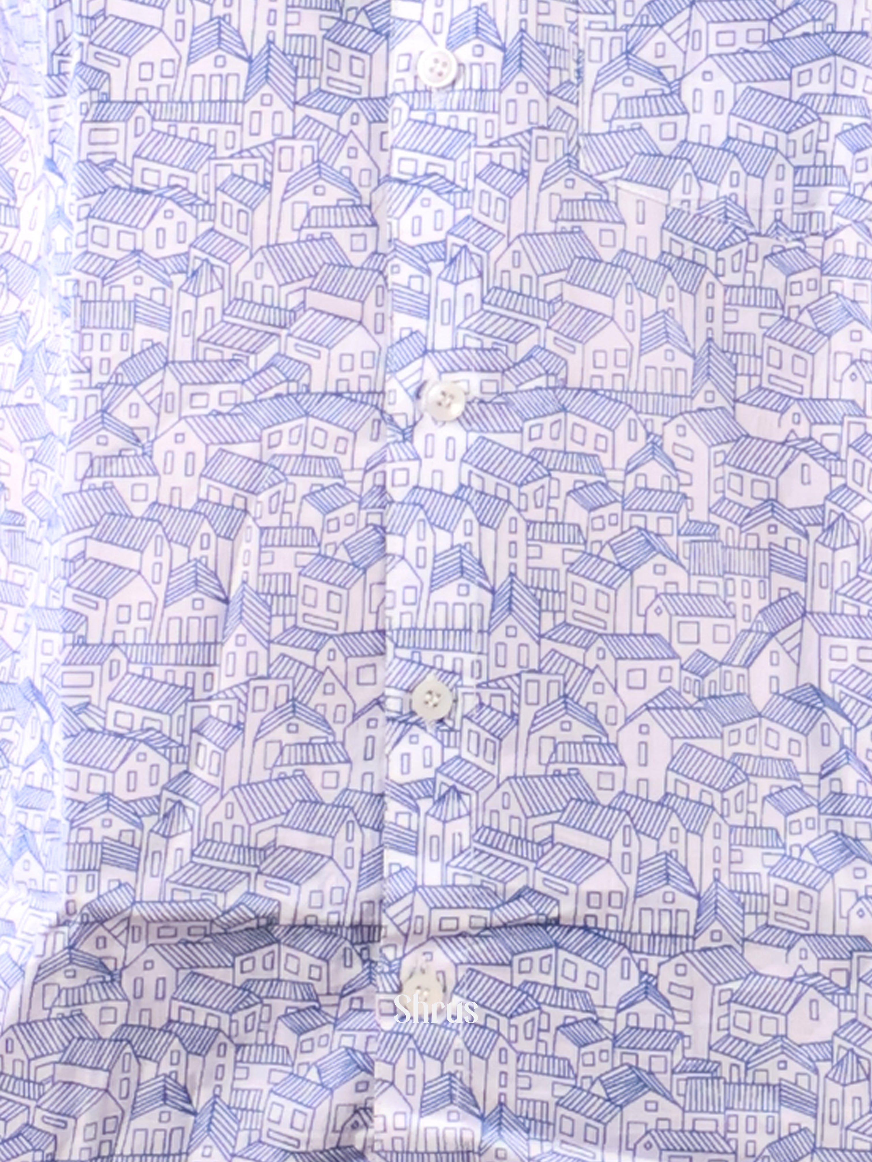 White & Blue - Readymade Mens Shirt - Shop on Shrus.com