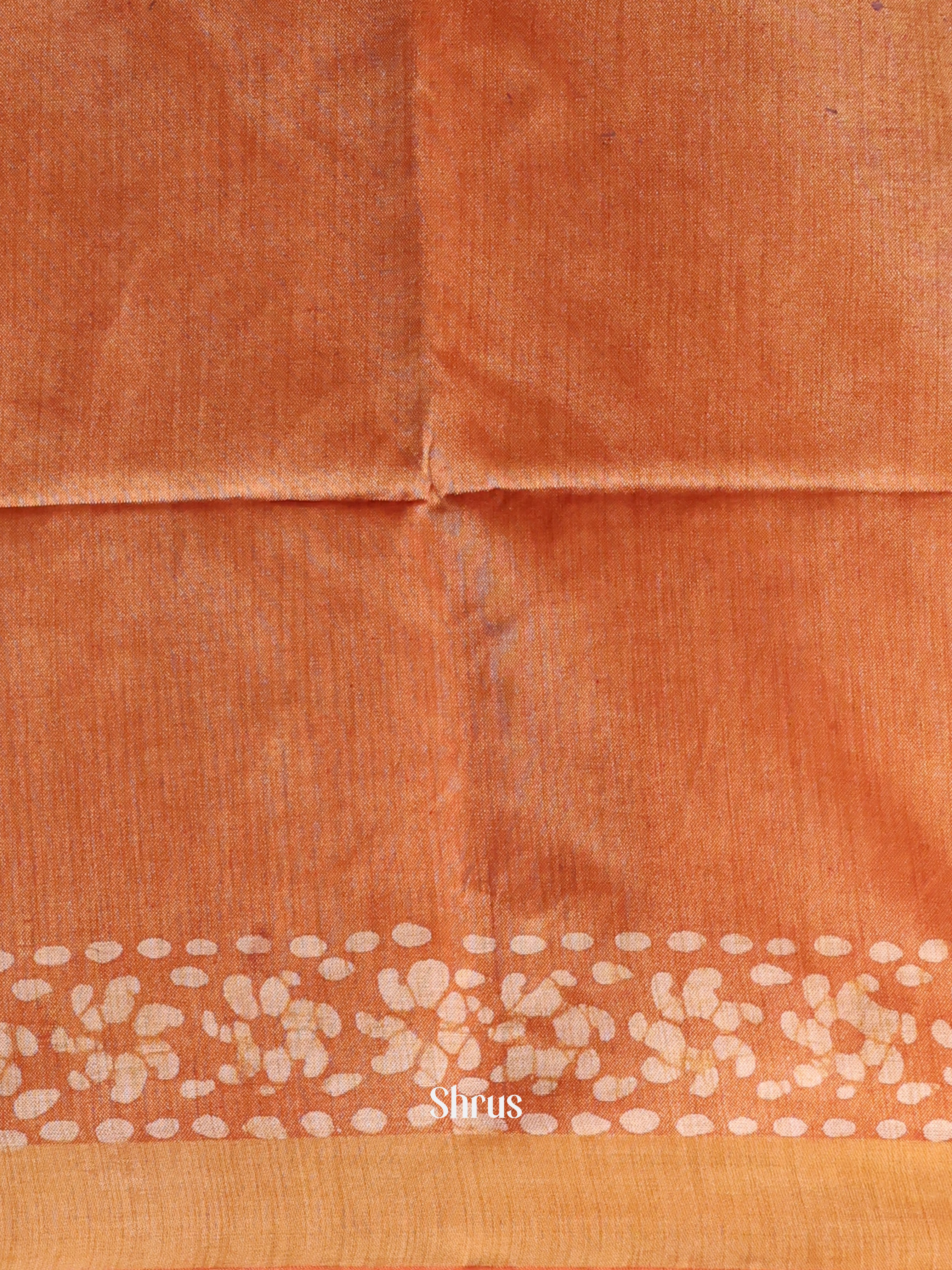 Brown & Orange -Bhatik Saree - Shop on Shrus.com