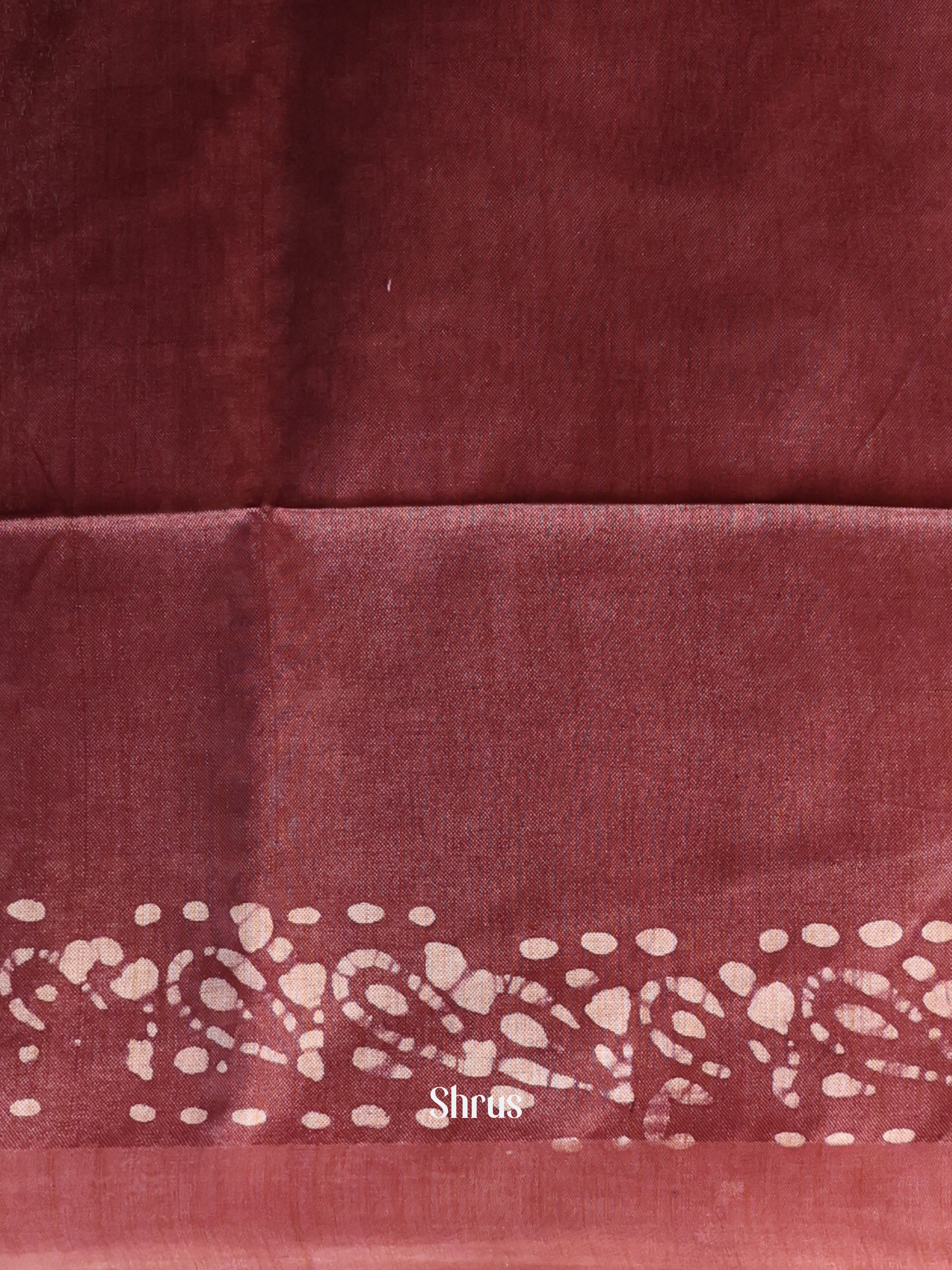 Red & Brown -Bhatik Saree - Shop on Shrus.com