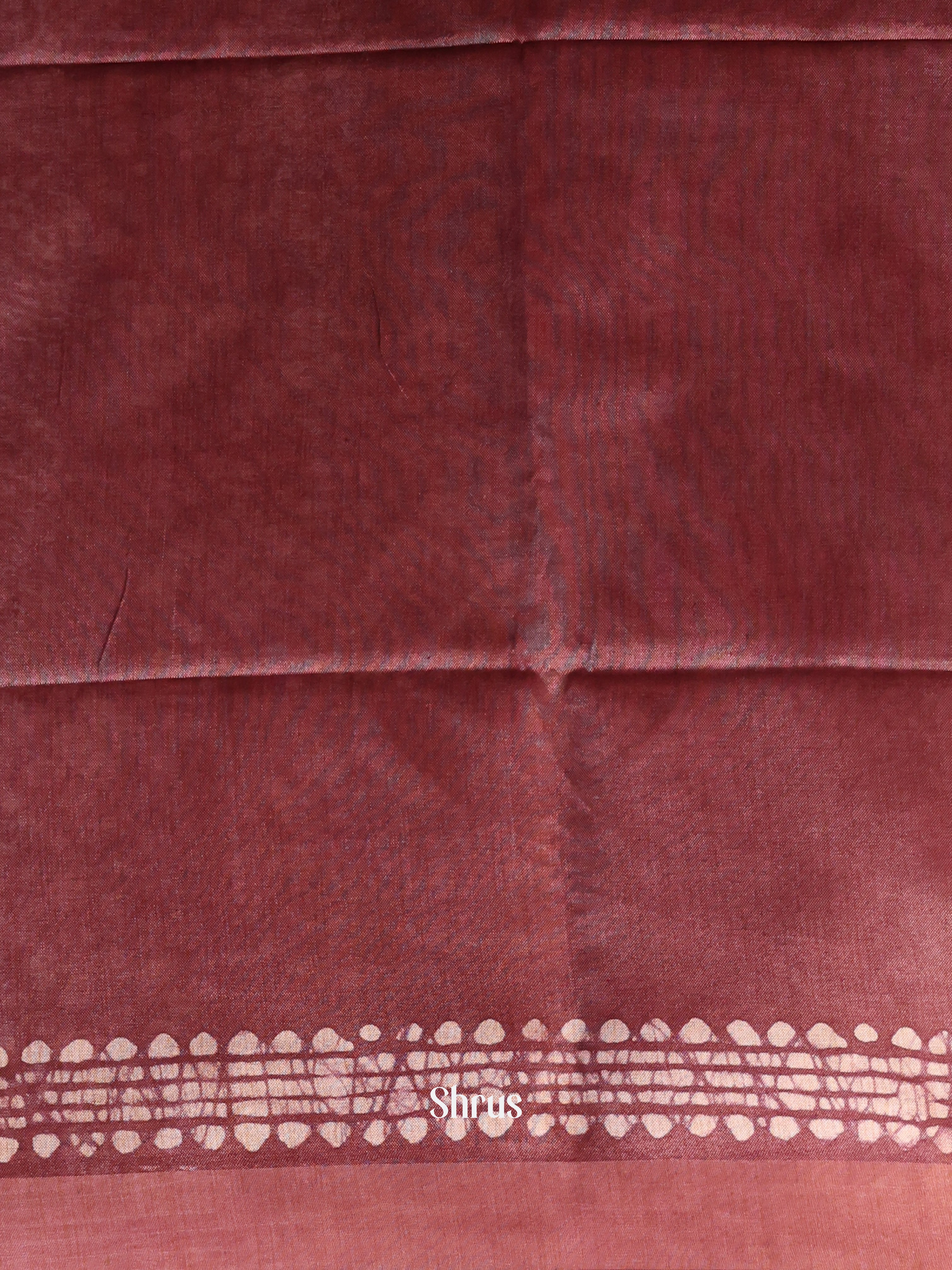 Red & Brown-Bhatik Saree - Shop on Shrus.com