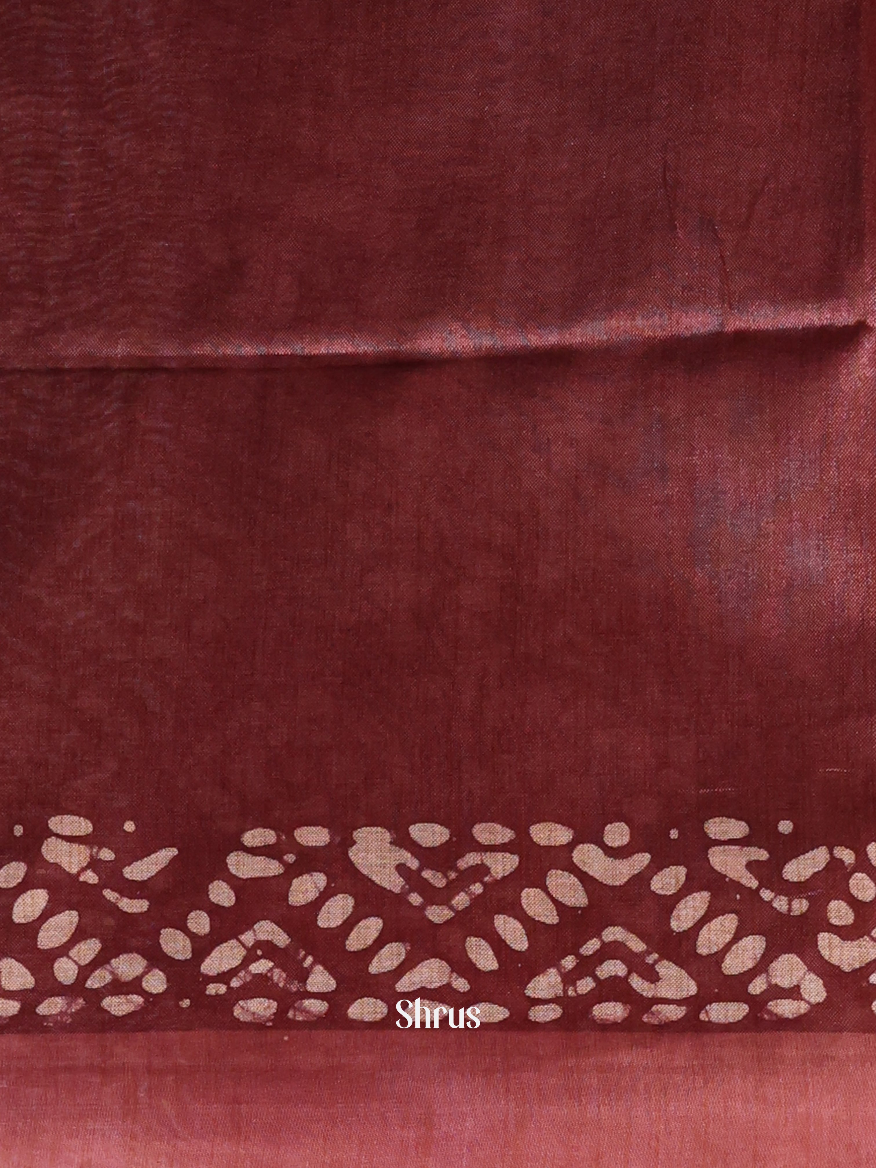 Red & Brown -Bhatik Saree - Shop on Shrus.com