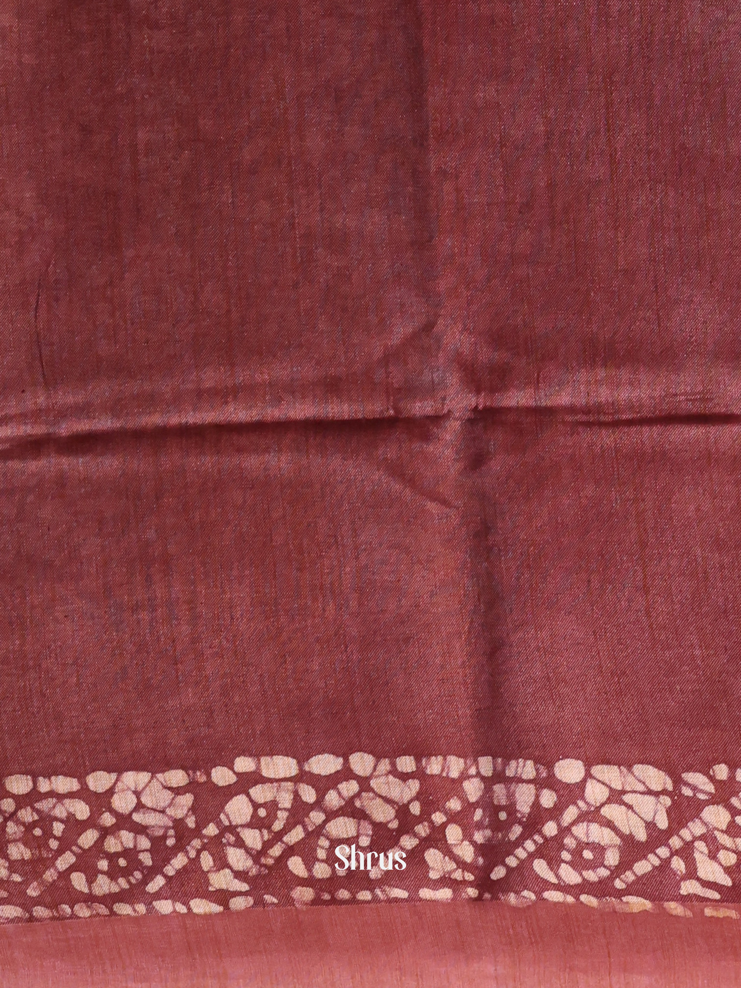 Pink & Brown -Bhatik Saree - Shop on Shrus.com