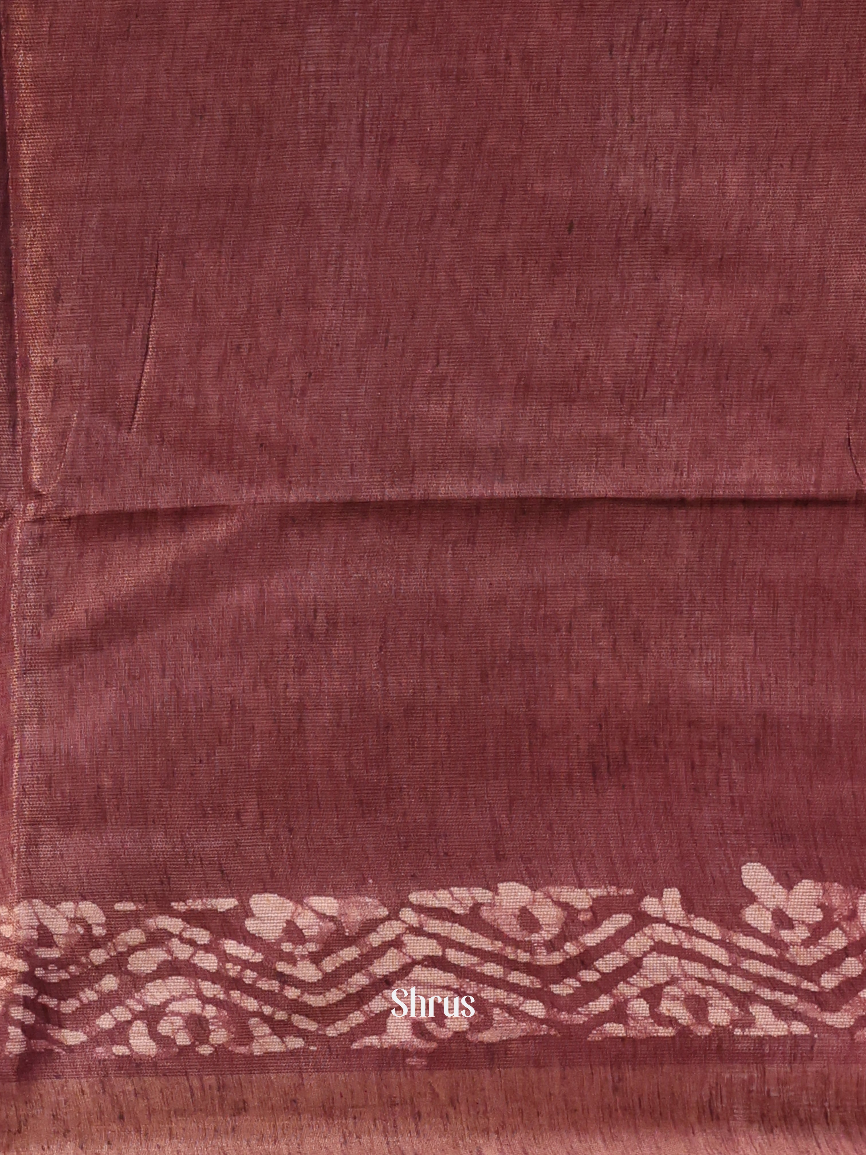 Pink & Brown -Bhatik Saree - Shop on Shrus.com