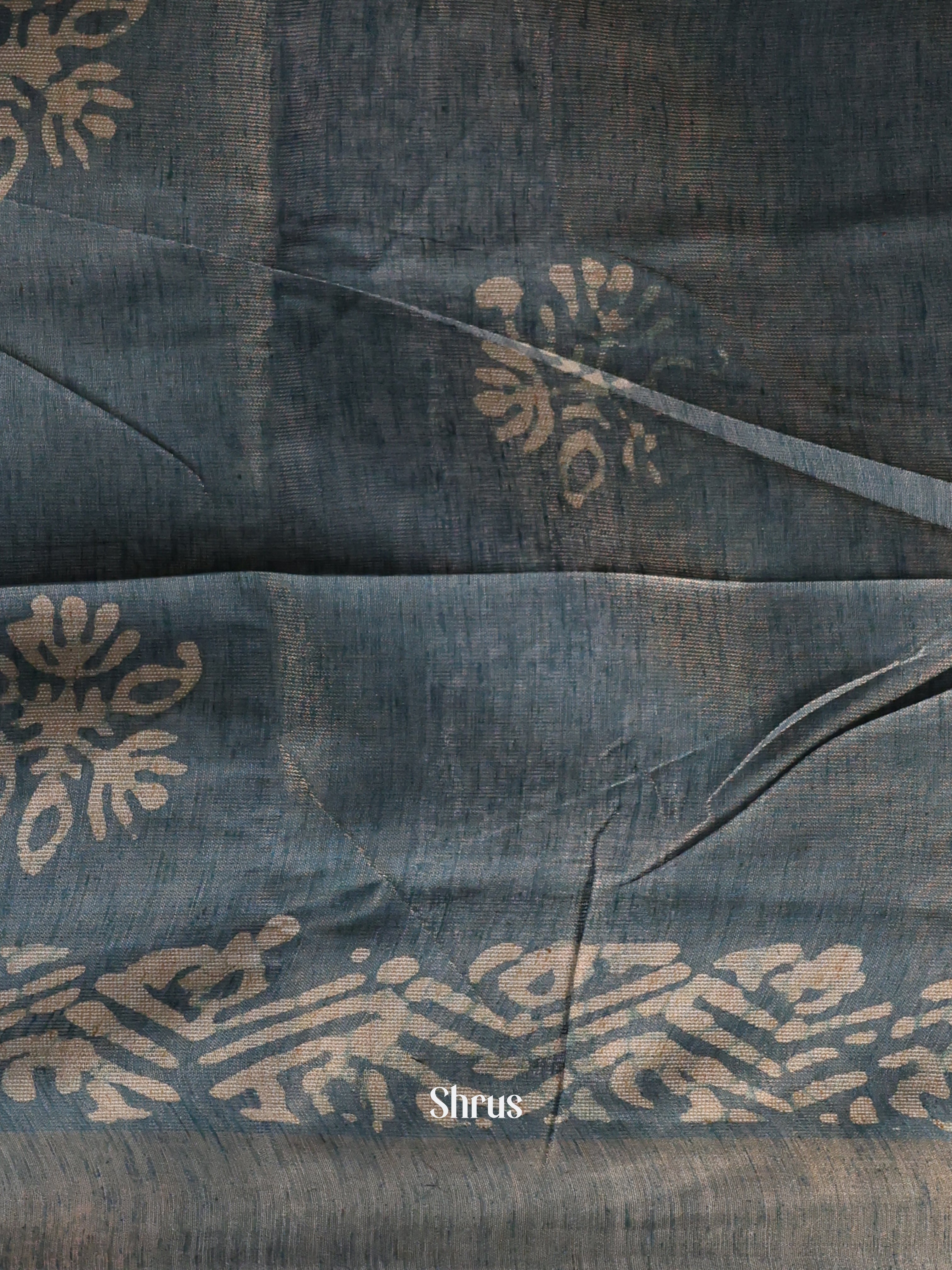 Black & Grey -Bhatik Saree - Shop on Shrus.com