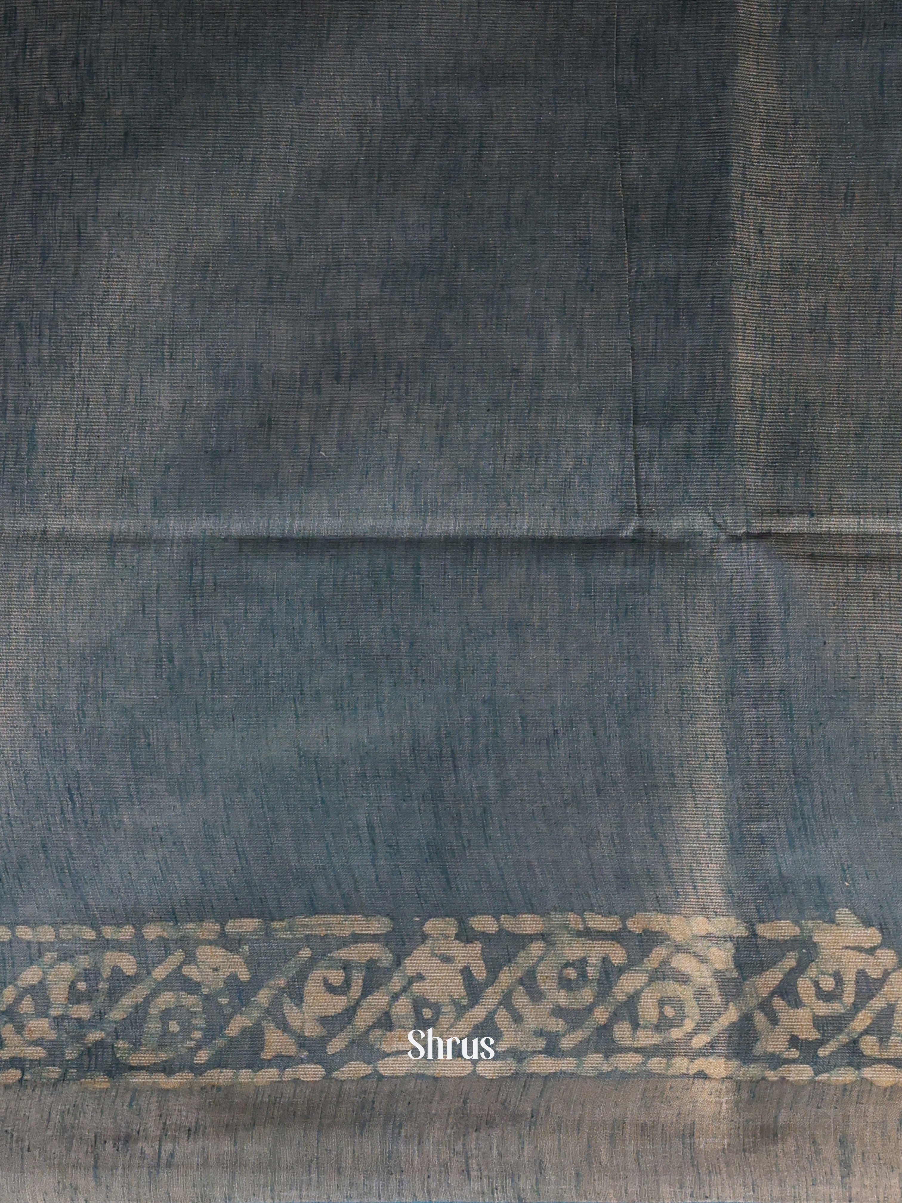 Black & Grey-Bhatik Saree - Shop on Shrus.com