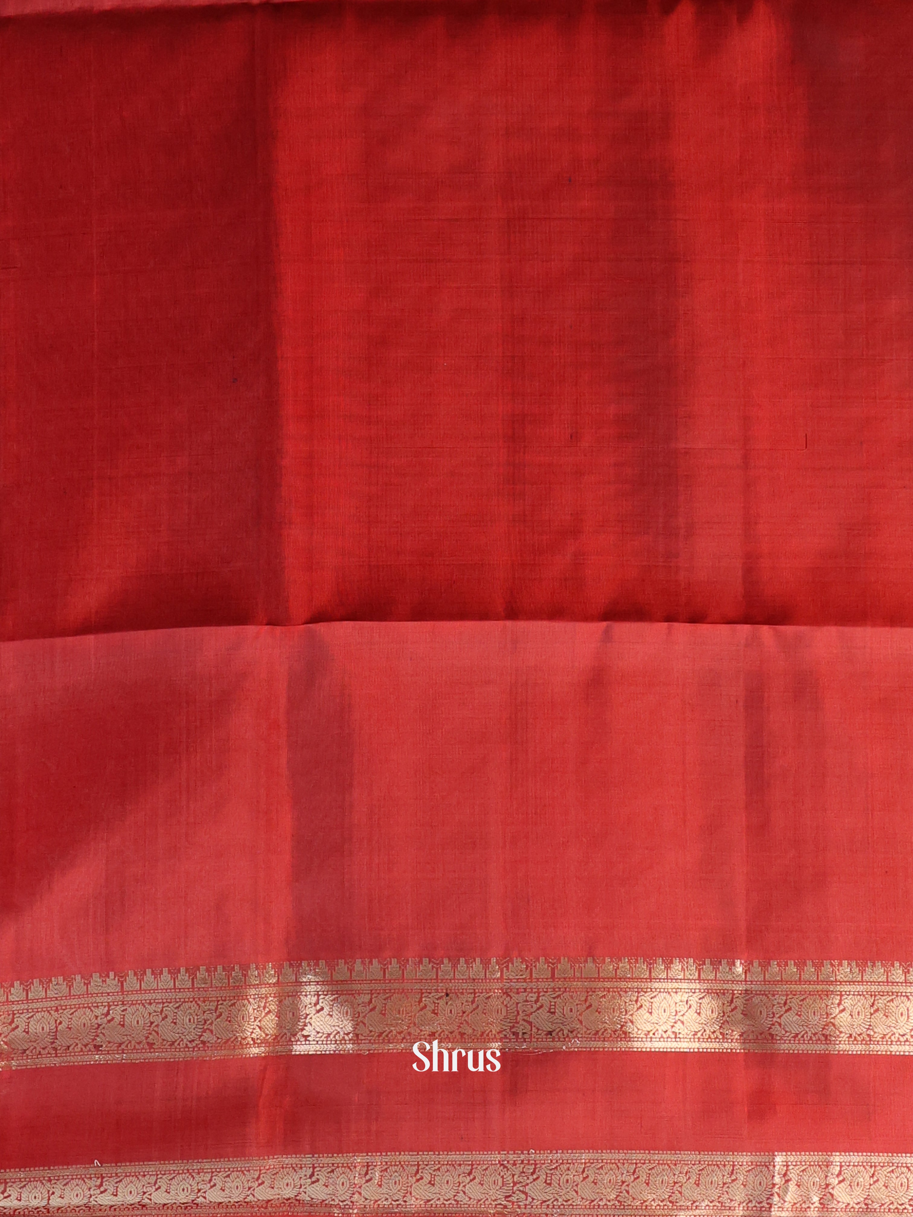 Mehandi & Maroon - Soft Silk Saree - Shop on Shrus.com