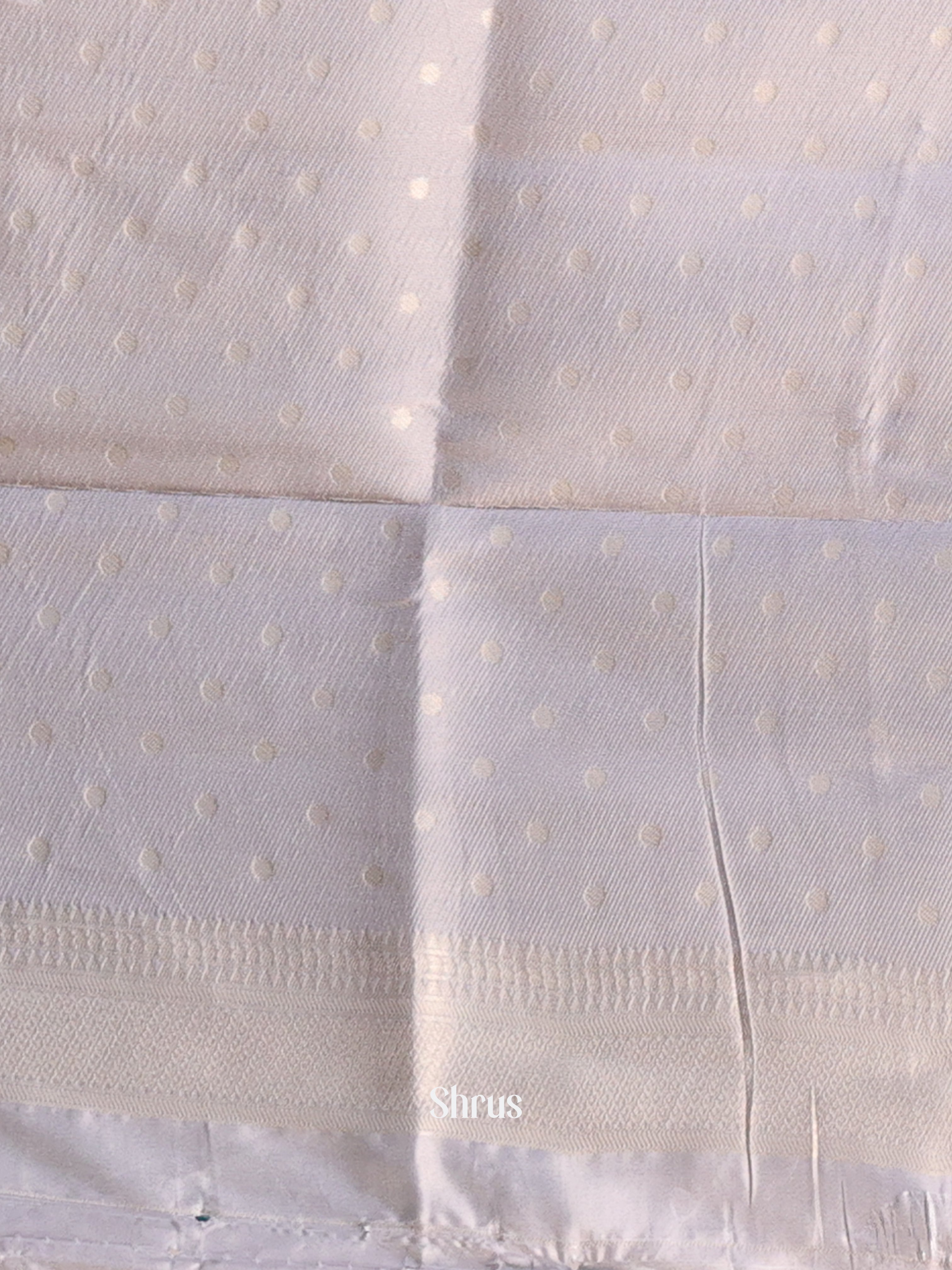 Cream & Mild Lavender - Semi Georgette Saree - Shop on Shrus.com