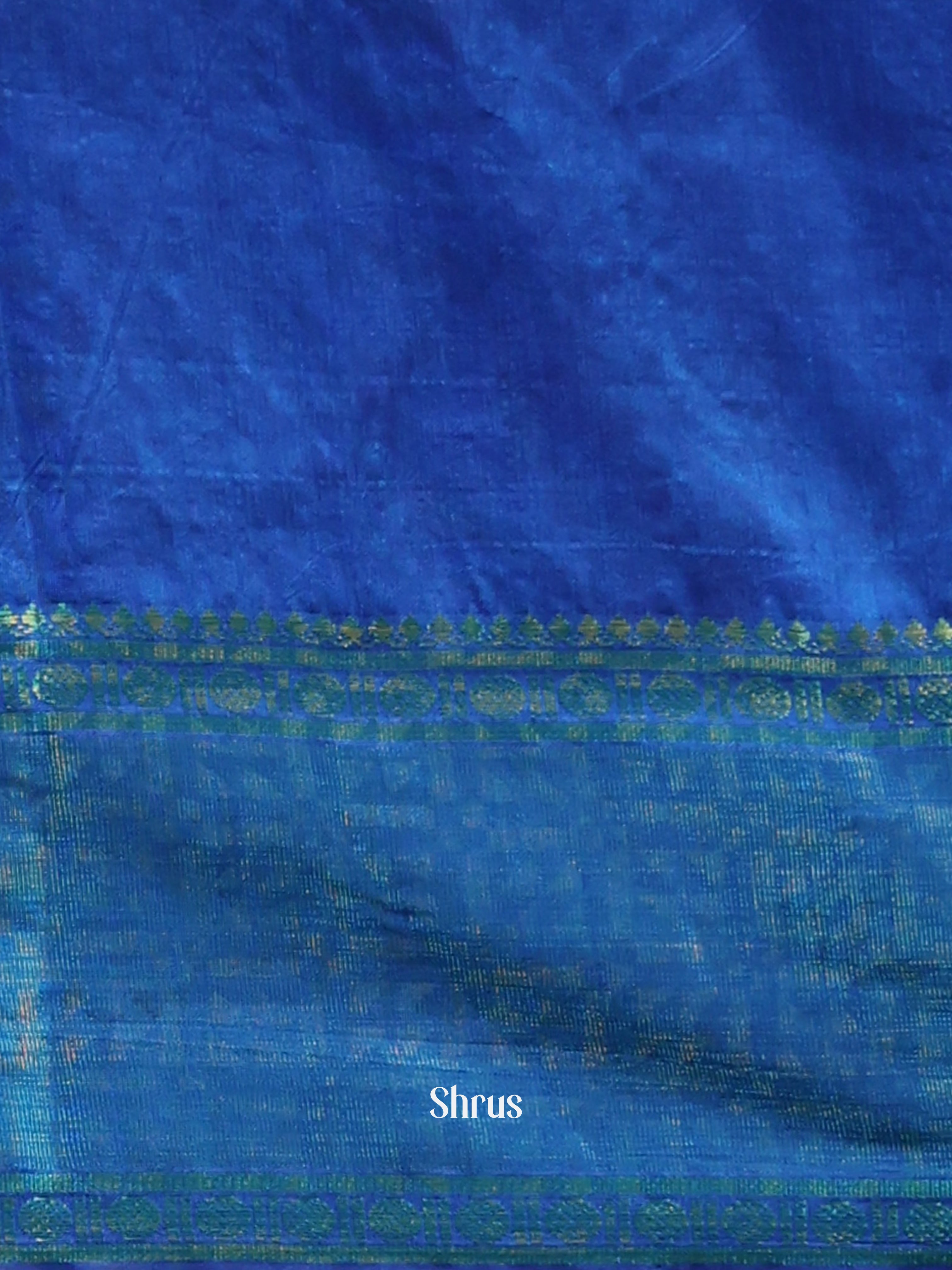 Blue- Semi Patola Saree - Shop on Shrus.com