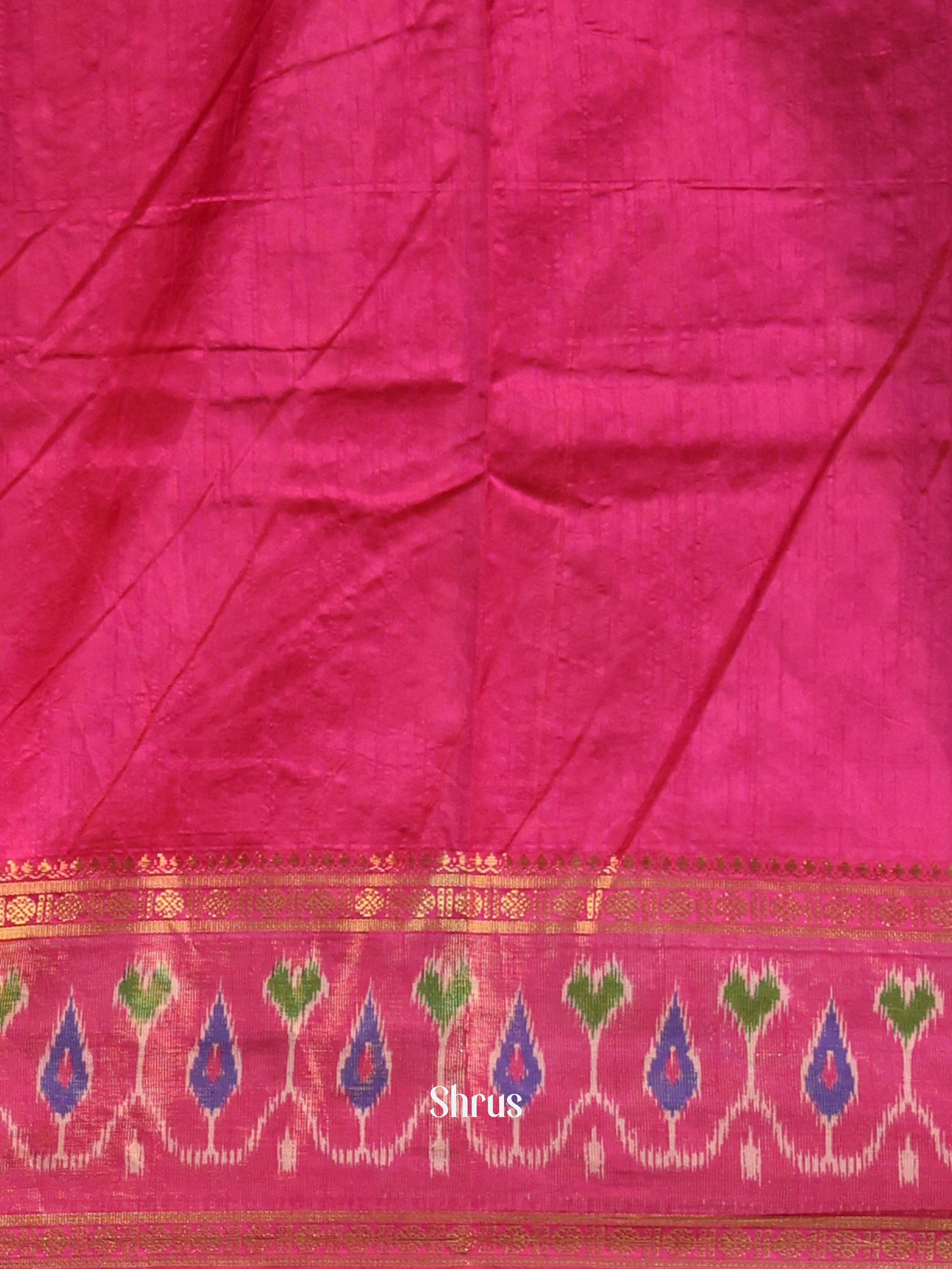 Purple & Pink - Semi Patola Saree - Shop on Shrus.com
