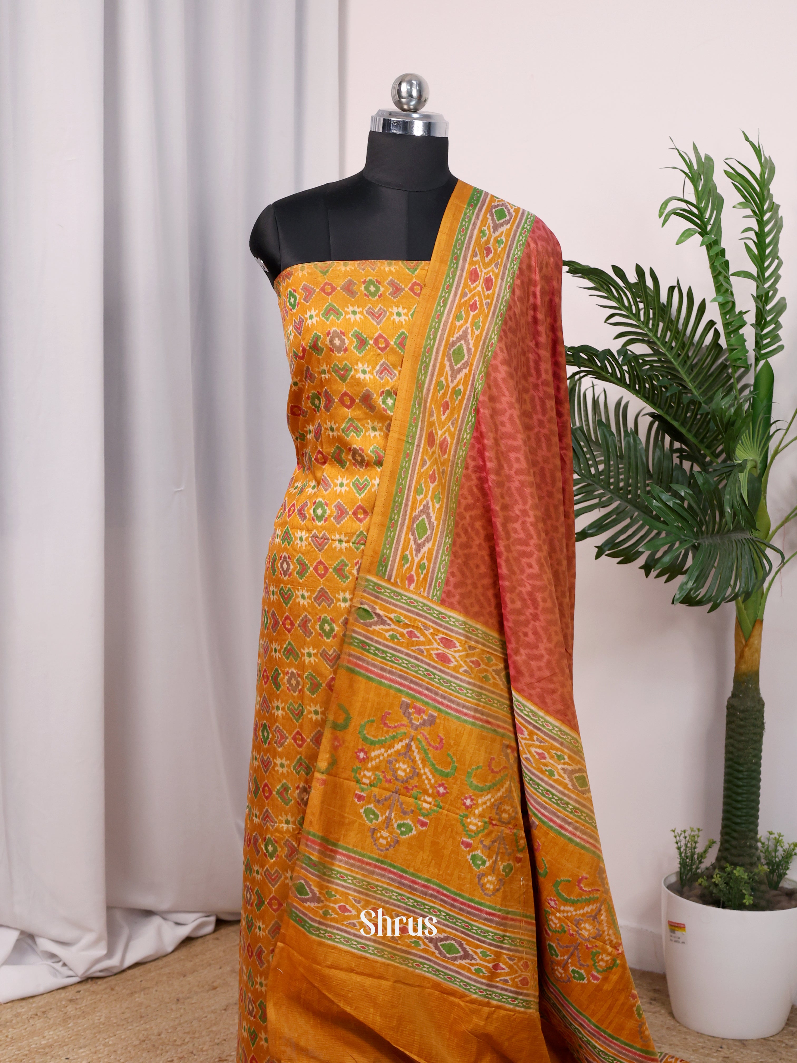 Mustard & Brick- Semi patola salwar - Shop on Shrus.com