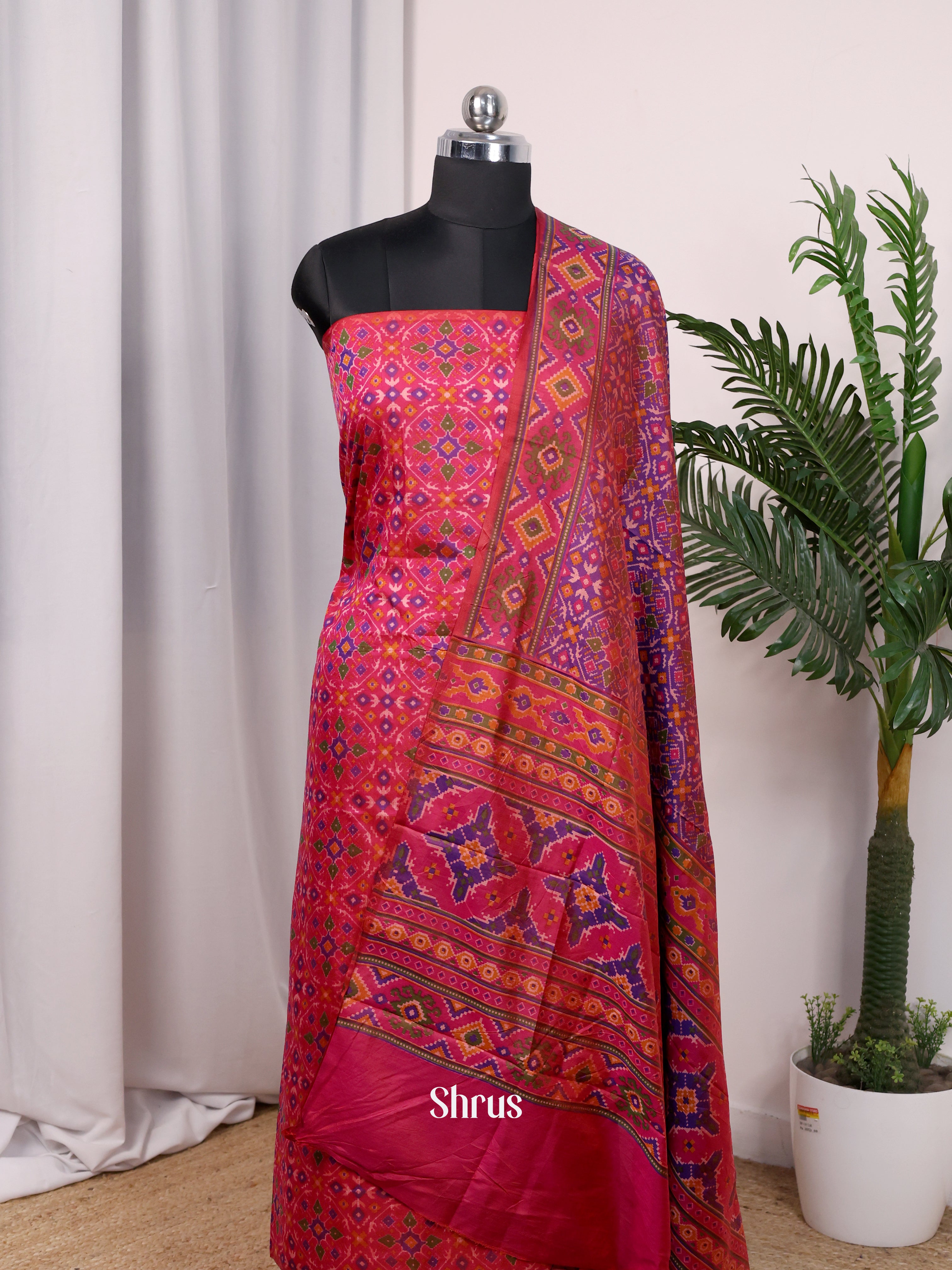 Rani Pink & Purple - Semi patola salwar - Shop on Shrus.com