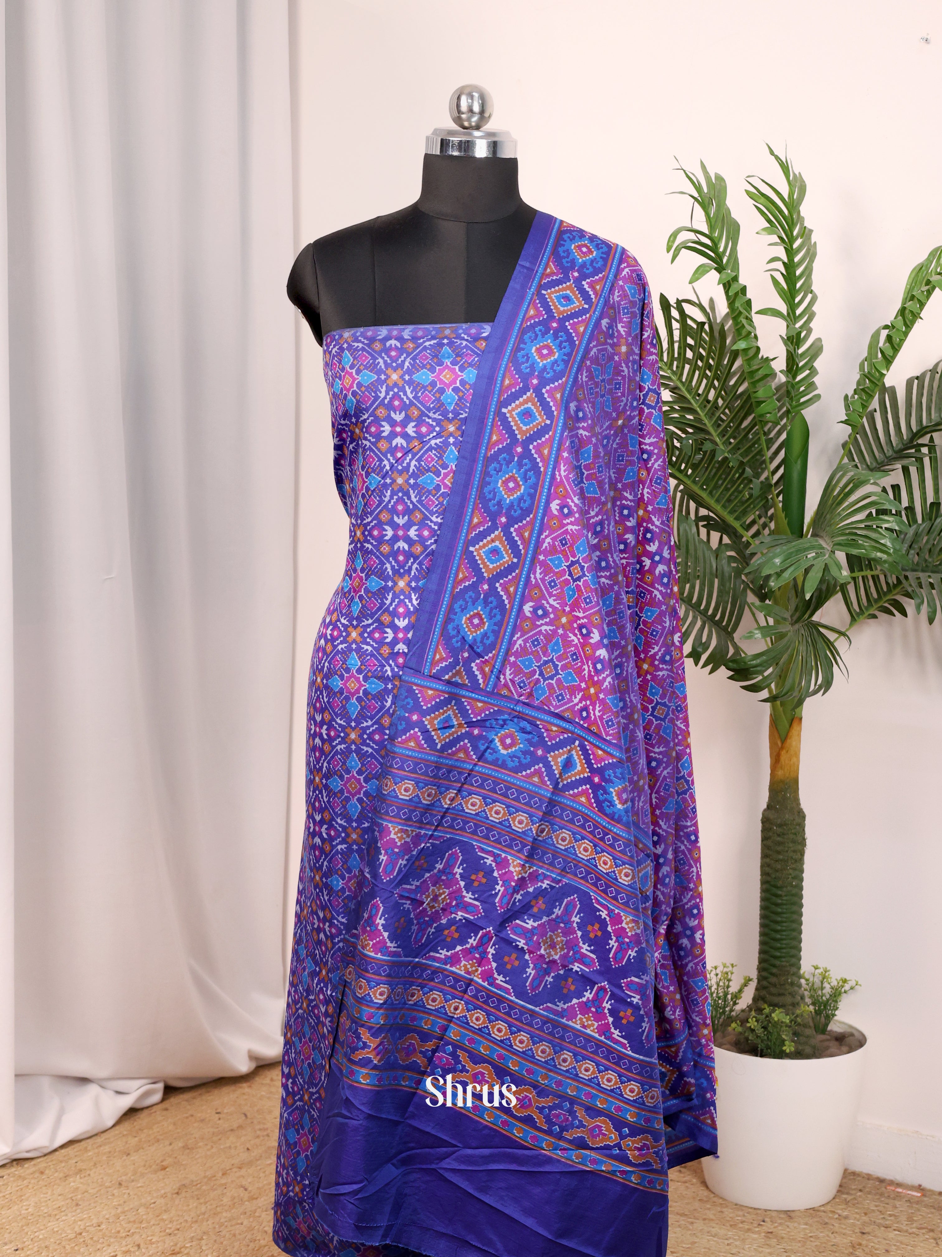 Purple - semi patola salwar - Shop on Shrus.com