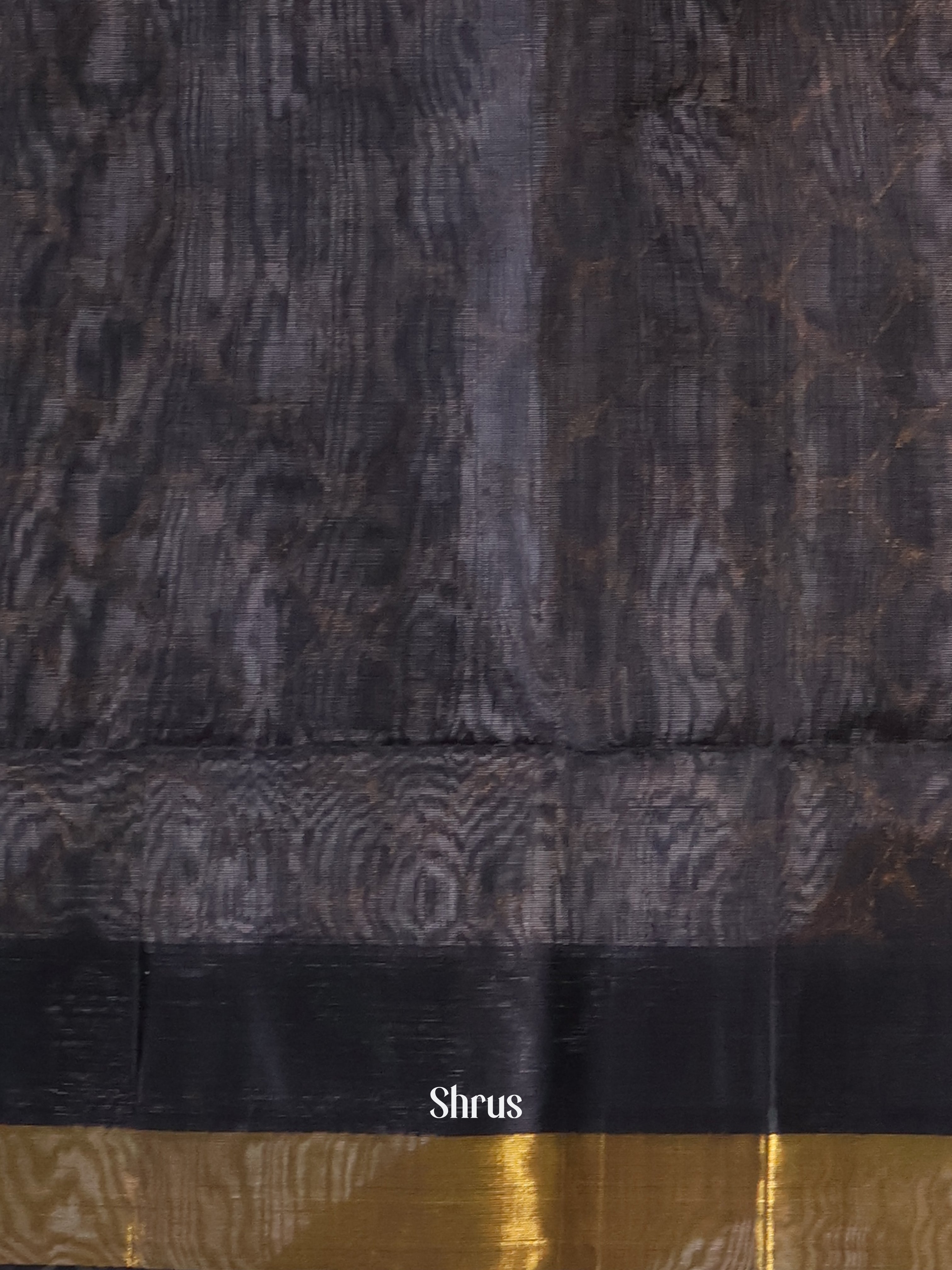 Exquisite Orange Cotton Silk Saree with Black Zari Border & Brocade Contrast Pallu -1