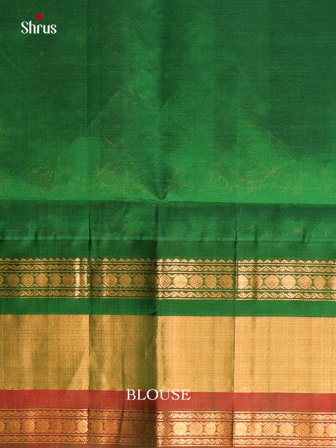 Pista Green & Green- Silk Cotton Saree - Shop on Shrus.com