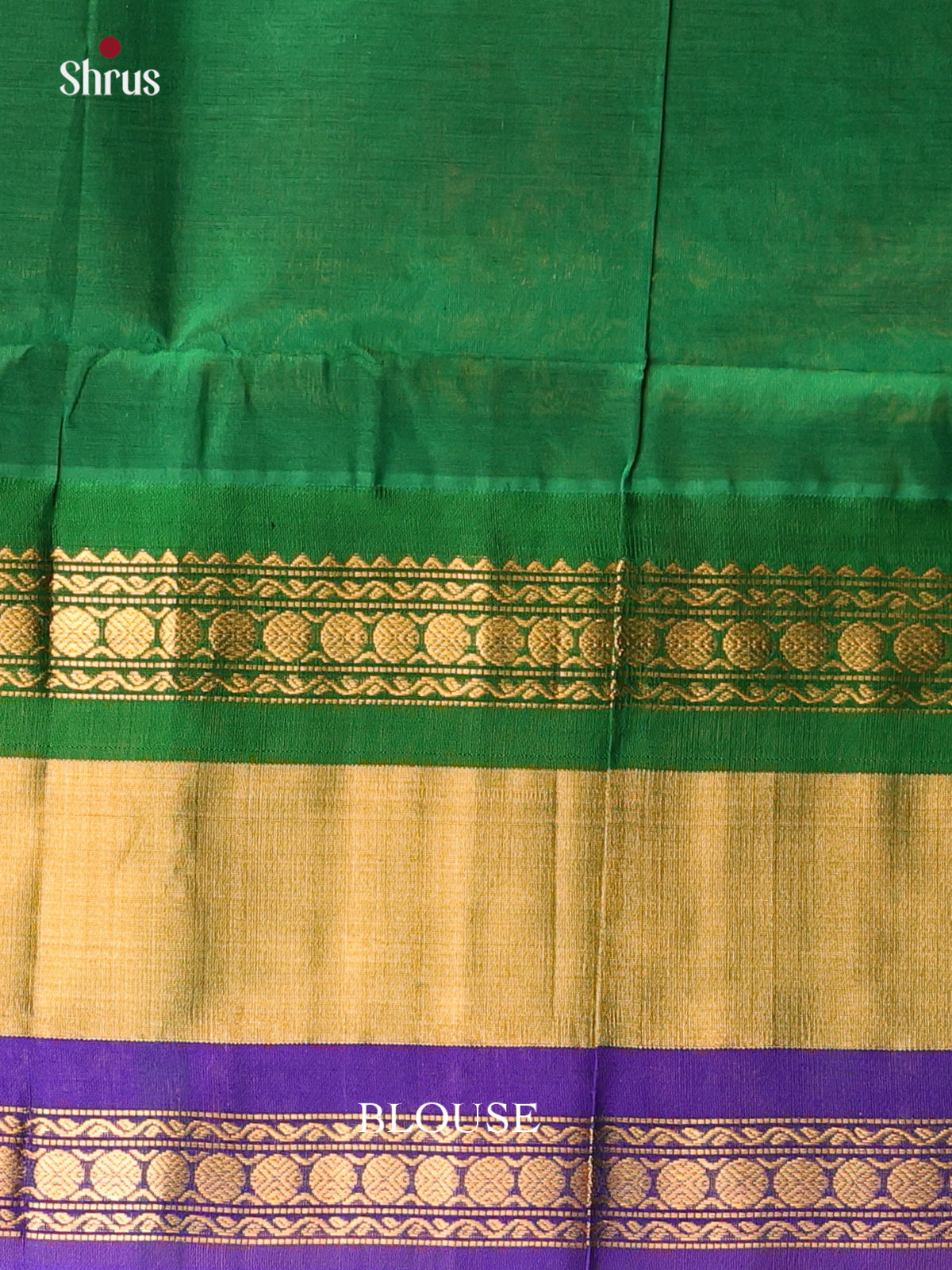 Pink & Green - Silk Cotton Saree - Shop on Shrus.com
