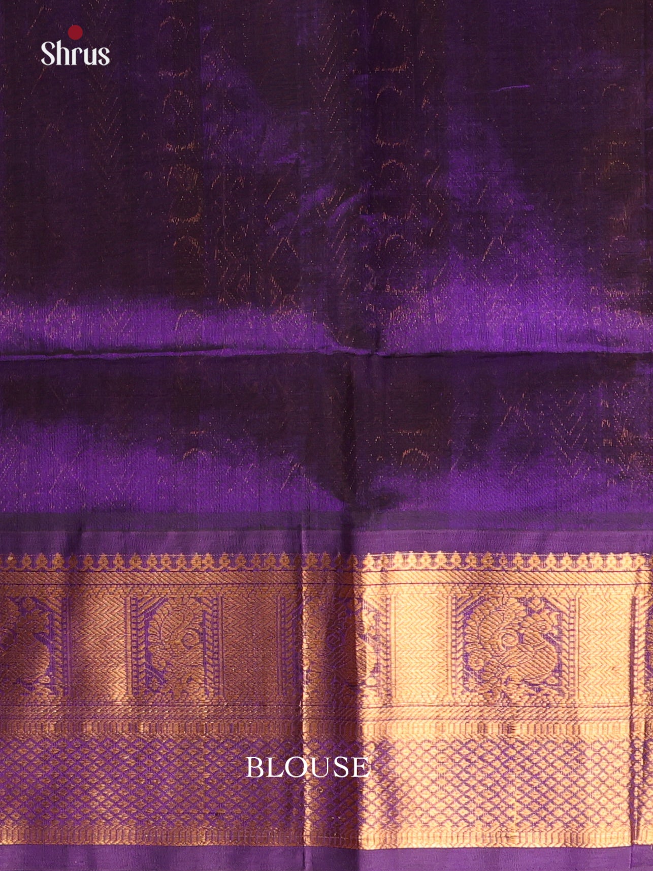 Mustardy Green & Violet- Silk Cotton Saree - Shop on Shrus.com