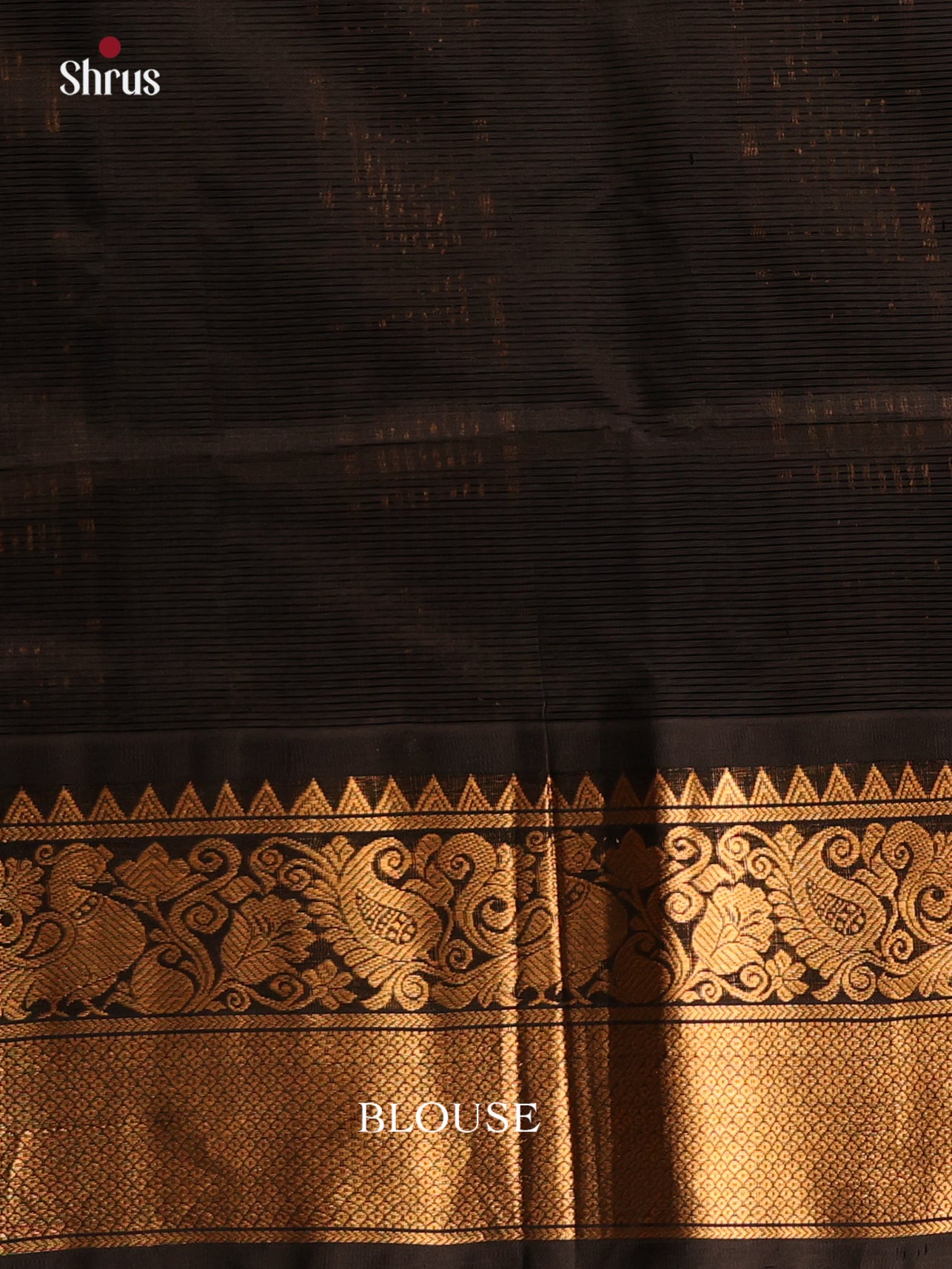 Purple & Brown- Silk Cotton Saree - Shop on Shrus.com