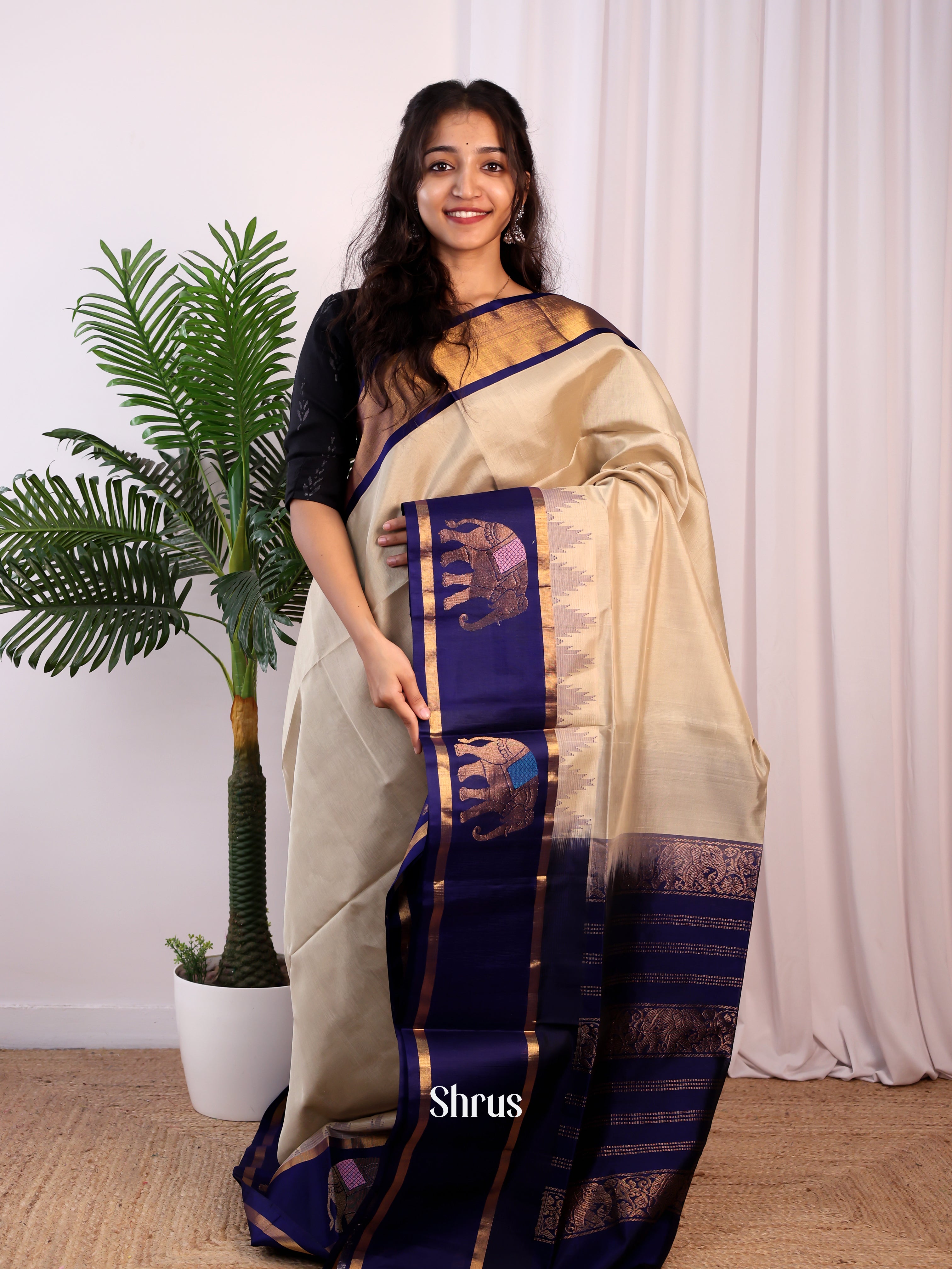 CJS29087 - Silk Cotton Saree - Shop on Shrus.com